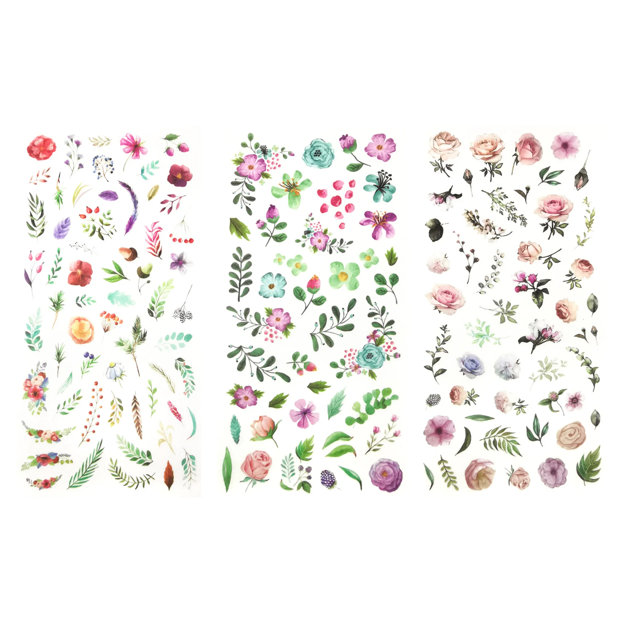 Oblique Unique® 34 Sticker Blumen Pflanzen Blätter Aufkleber