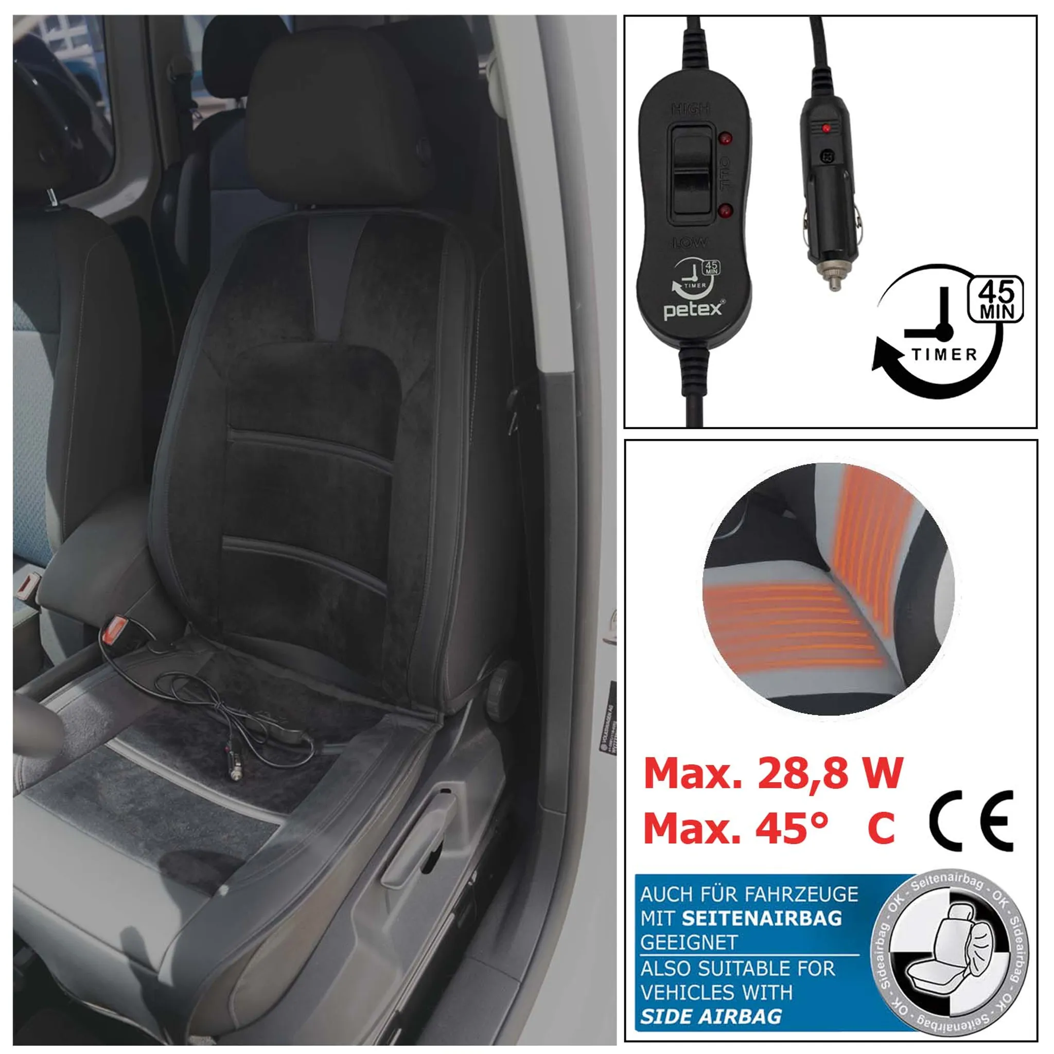 UniTec Autositzheizung Basic (12 V, 34 W)
