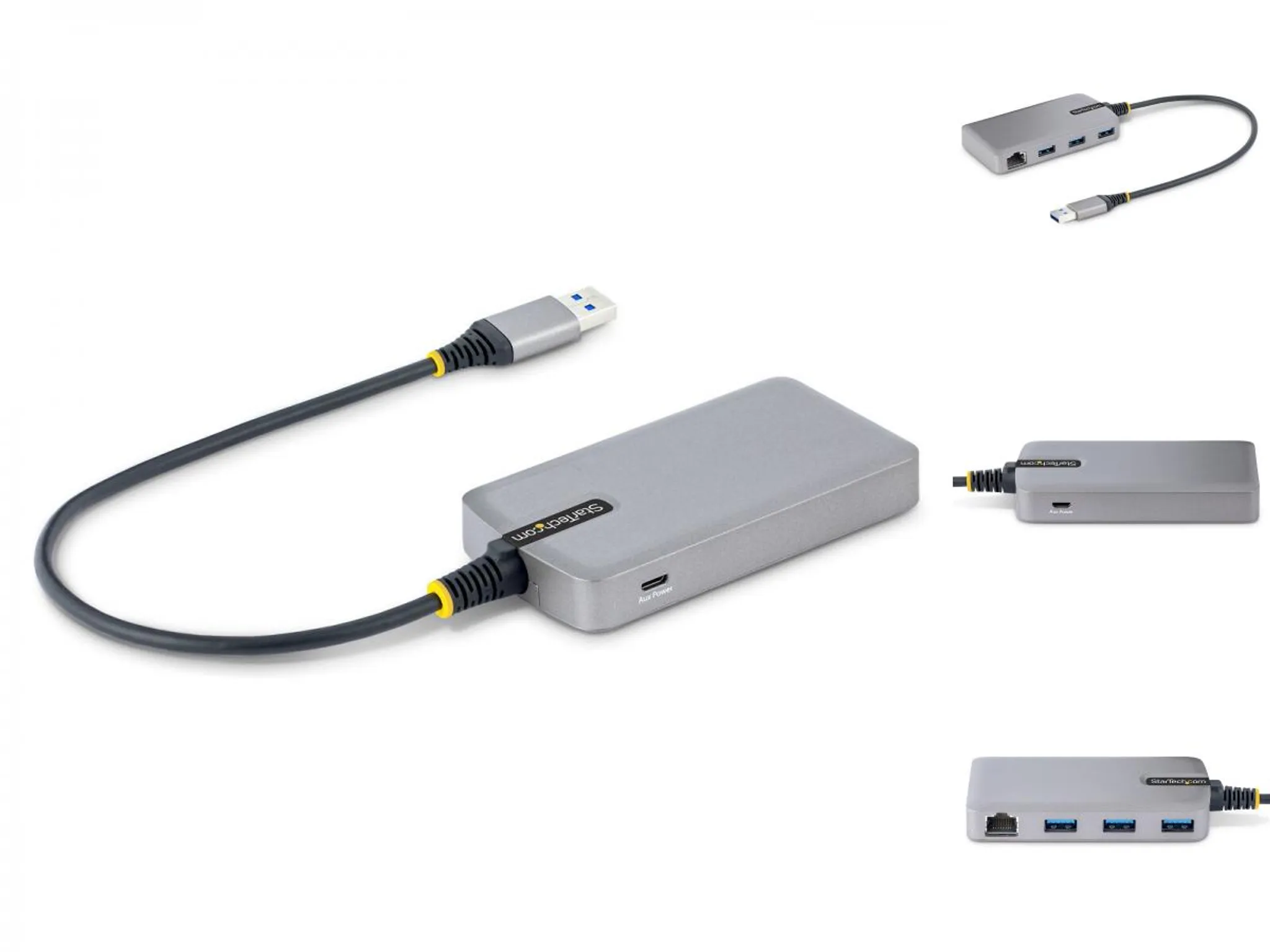 3 Port USB C Hub with Gigabit Ethernet RJ45 GbE Port - 2x USB-A, 1x USB-C -  SuperSpeed 10Gbps USB 3.2 Gen 2 Type C Hub Adapter - USB Bus Powered 