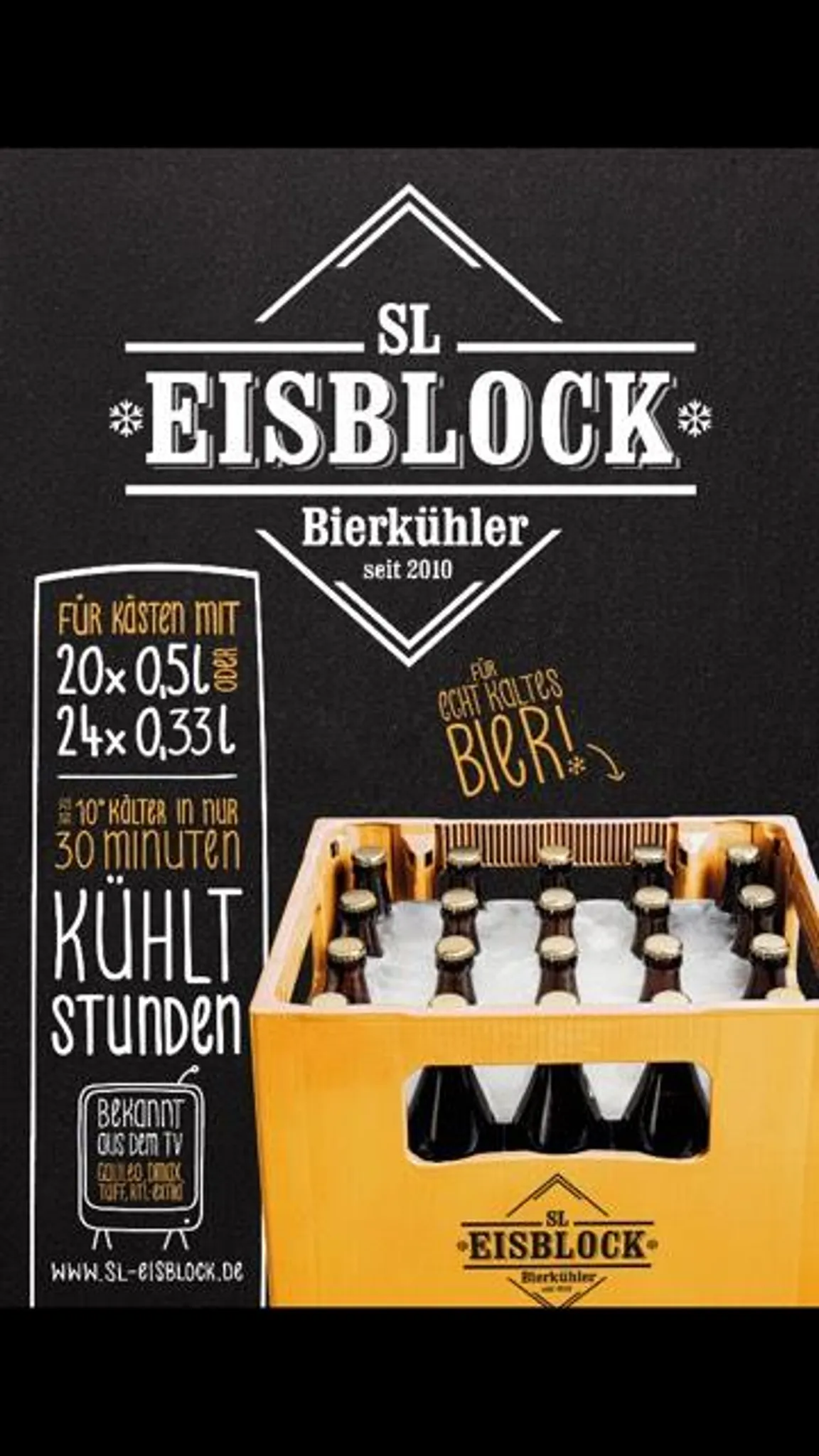 3 x SL Eisblock Bierkühler Flaschenkühler Bierkastenkühler Kühlung 0,33 Liter 
