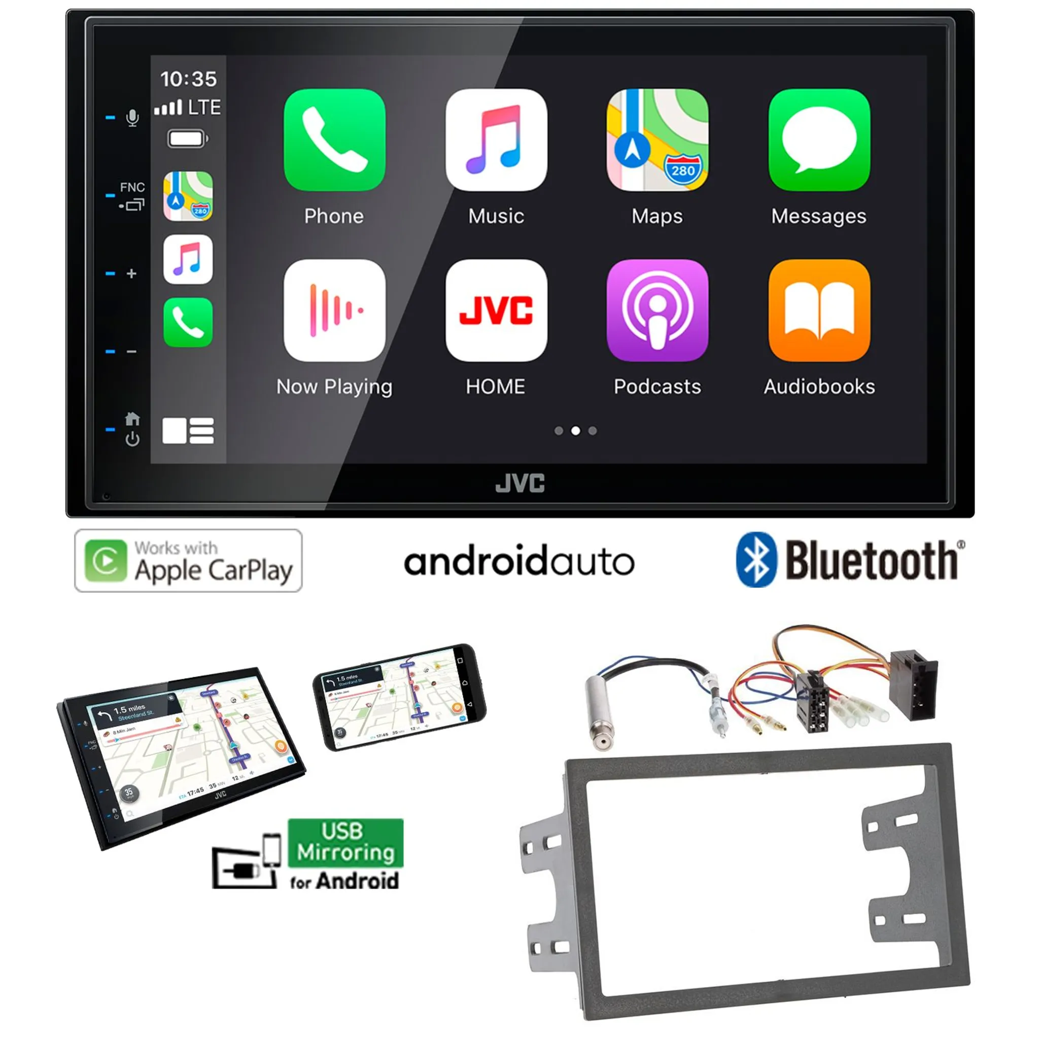 JVC KW-M560BT 2-DIN Autoradio Apple CarPlay