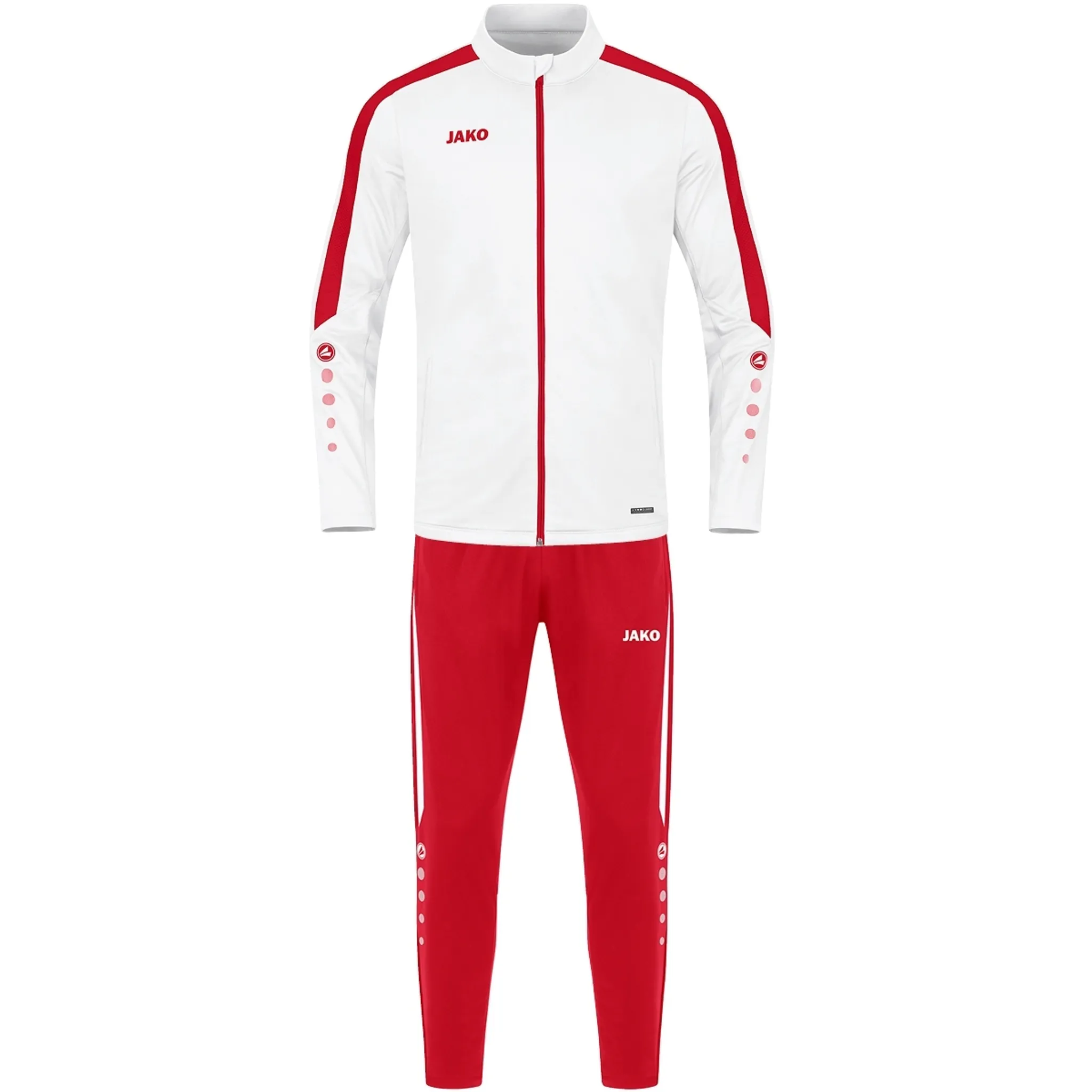 JAKO Maglietta da Donna Dynamic, Rosso/Bianco/Rosso Scuro