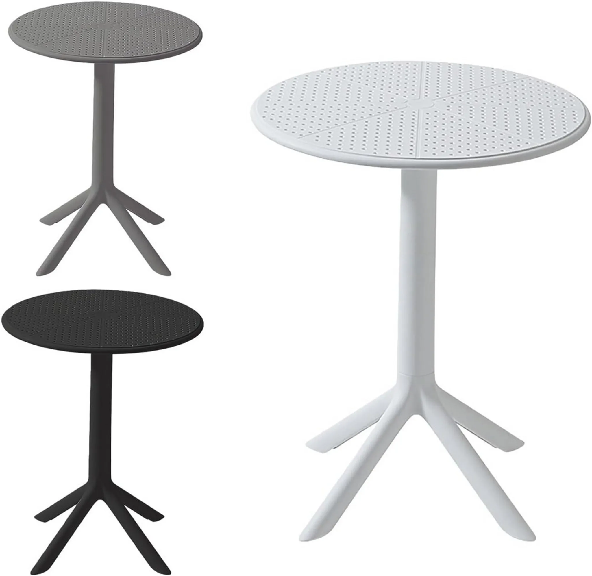 Tavolo da giardino Antracite 79x79x72 cm Plastica effetto rattan