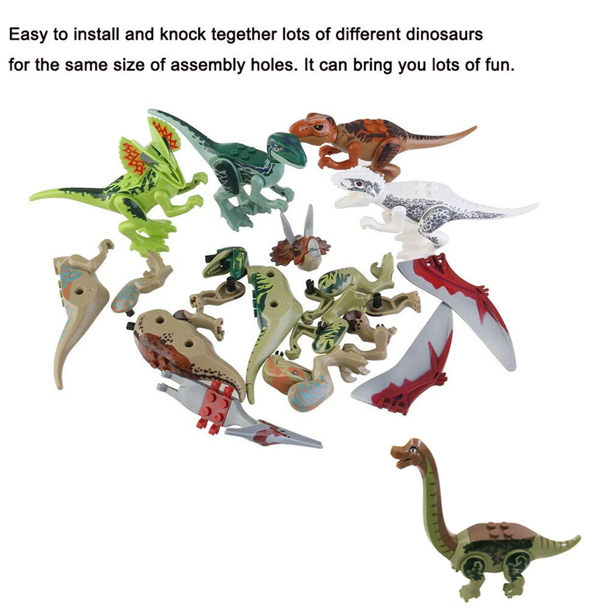 Plantoys Dino-Set Dinofiguren Holz 4 Stück