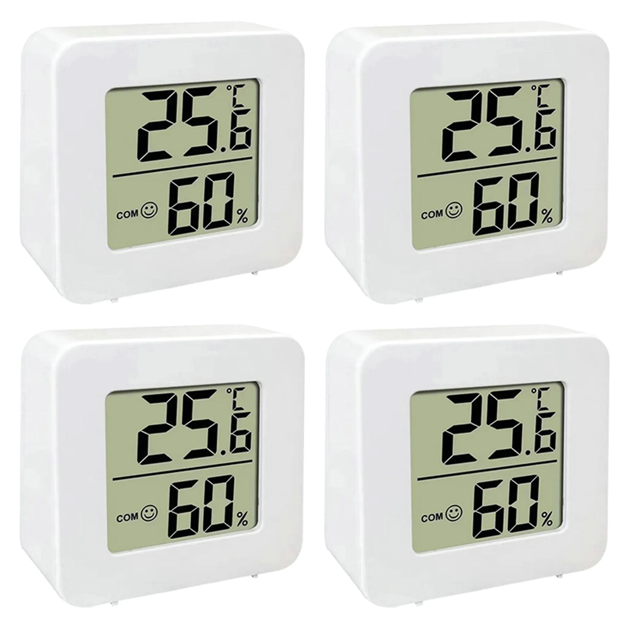 4 Stück Thermometer für Innenräume, Raumthermometer Digital Innen, LCD  Intelligentes Hygrometer