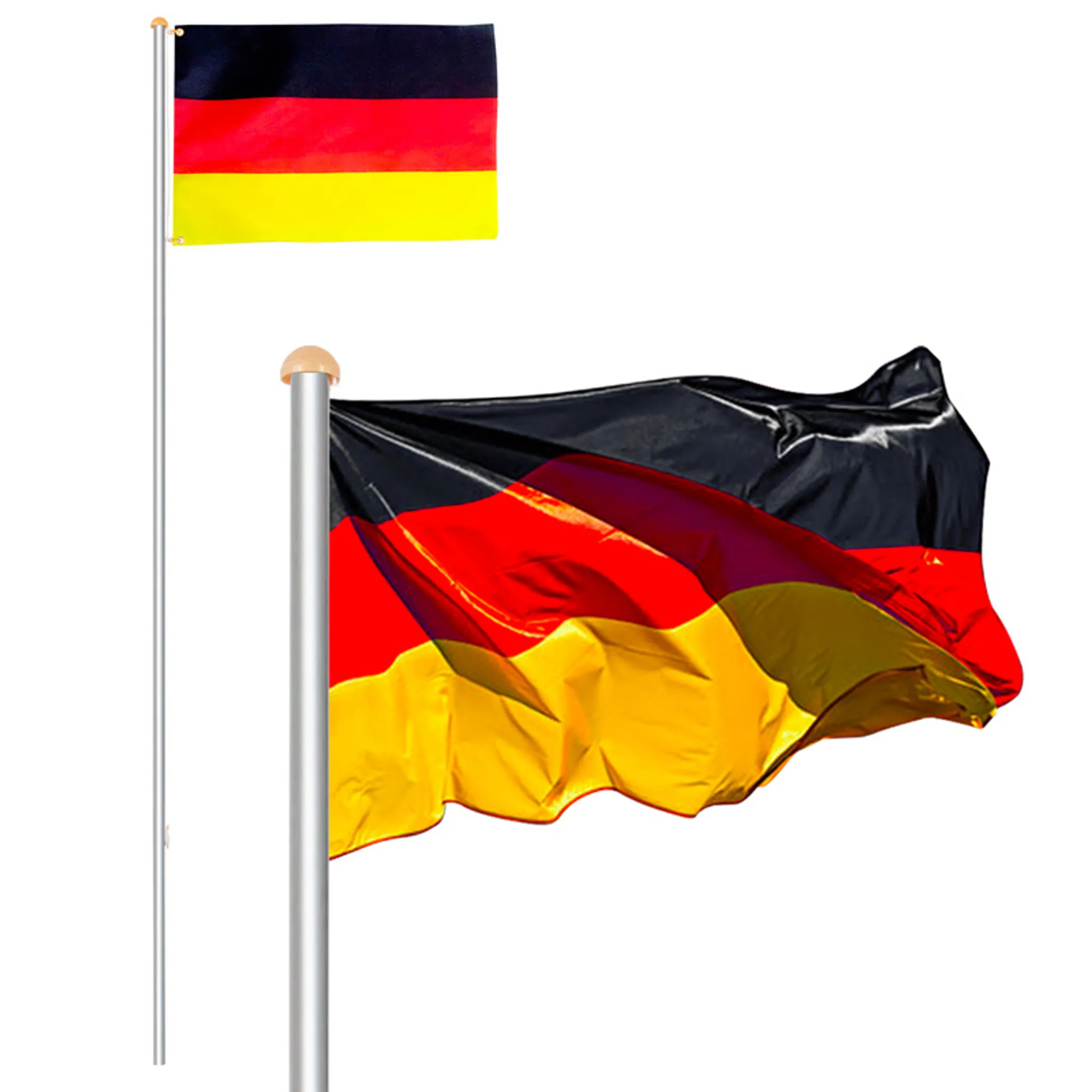 Deutschlandflagge Deutschlandfahne Deutschland Fahne Flagge Teleskop 20 -  50 cm