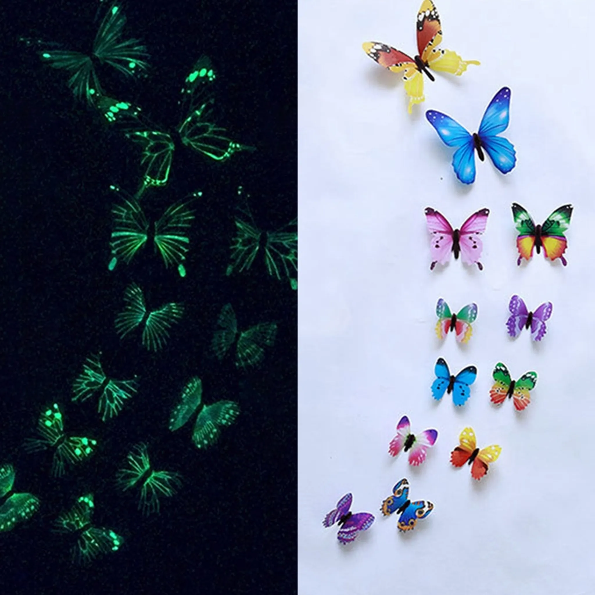 72 PCS 3D Schmetterlinge Wanddeko Aufkleber