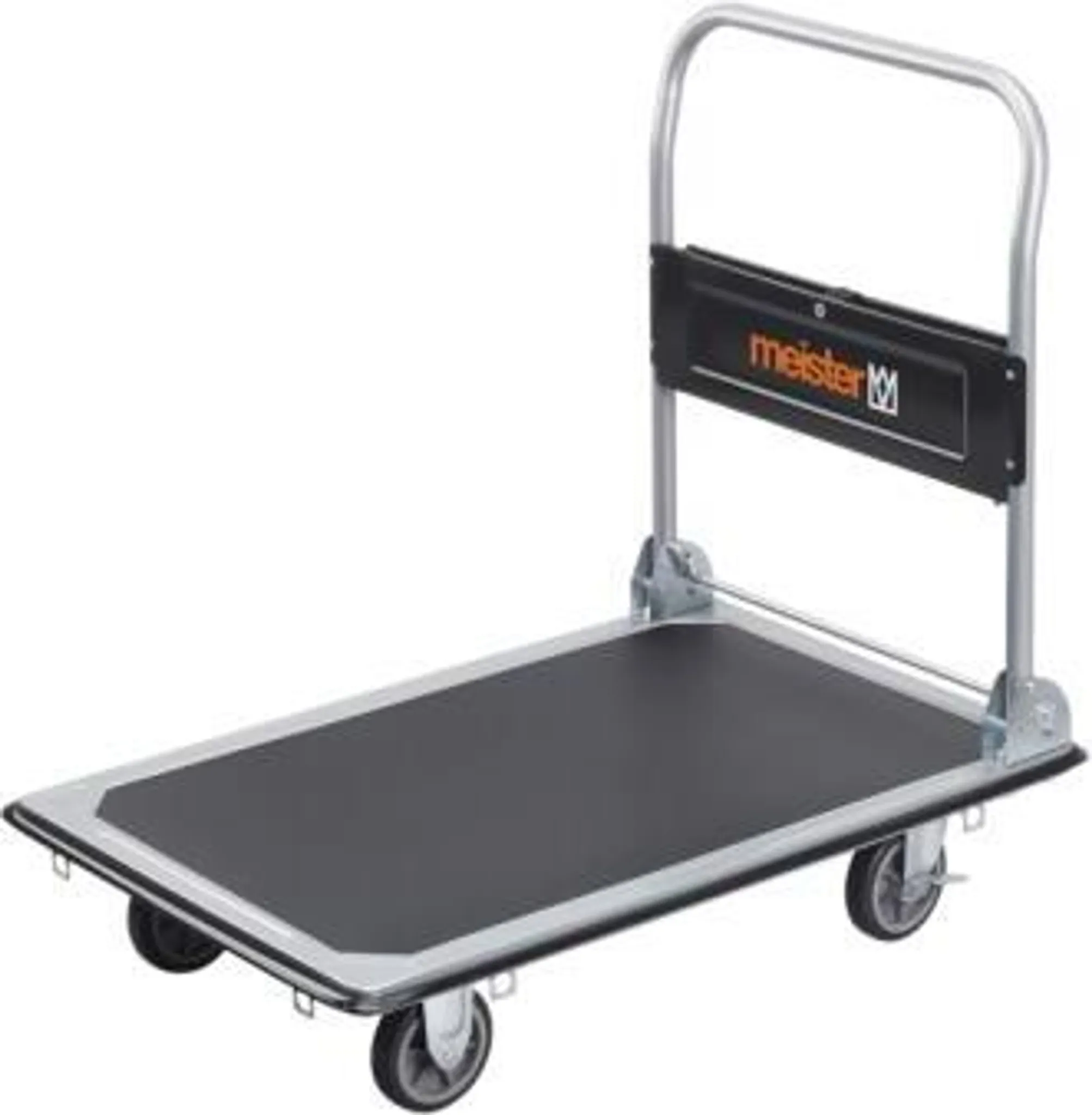 Relaxdays Transportwagen Klappbar – 300 Kg Traglast, Rote Plattform 86x61 Cm, Mit Griff Und Lenkrollen
