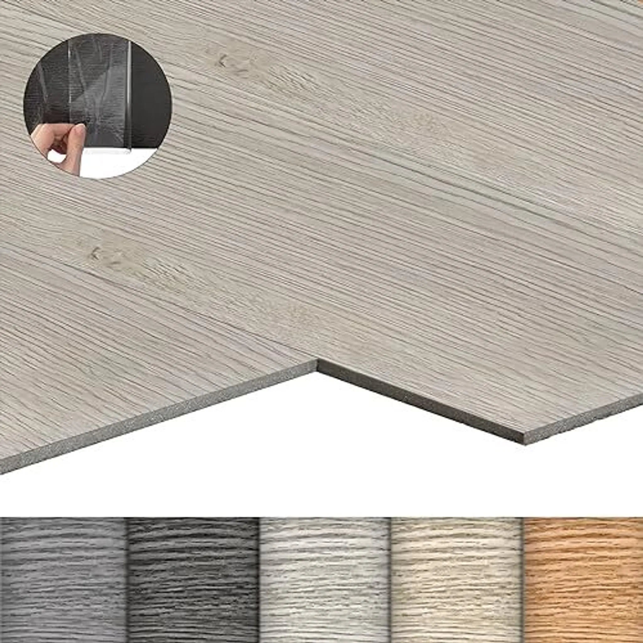 VINGO 55x PVC-Fliesen Selbstklebend Vinylboden 5mu00b2 Vinyl Bodenbelag Grau