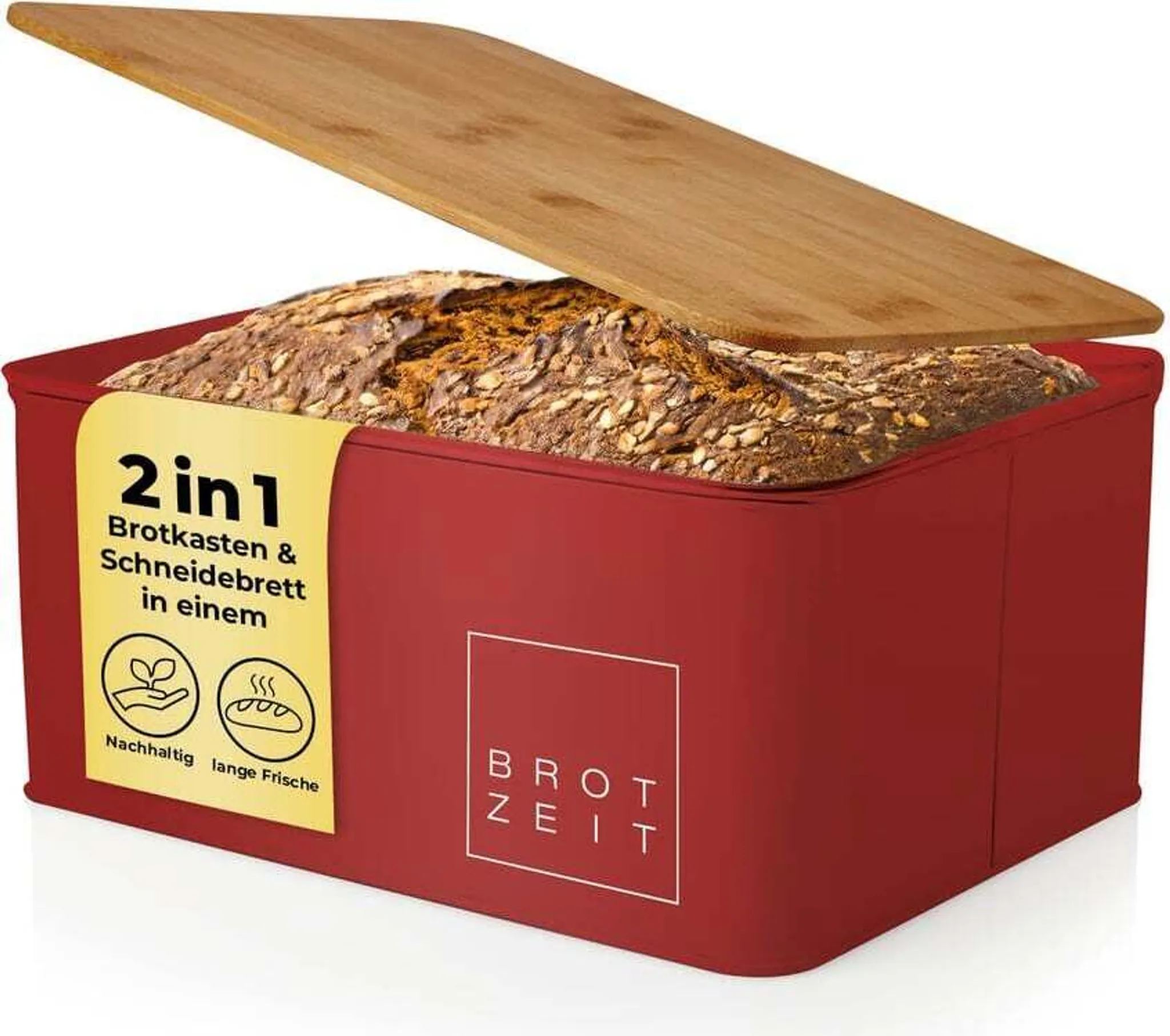 Contenitore Per Pane In Acciaio Inox 5L – Grande Porta Pane Con Coperchio E Fori Di Ventilazione - 3