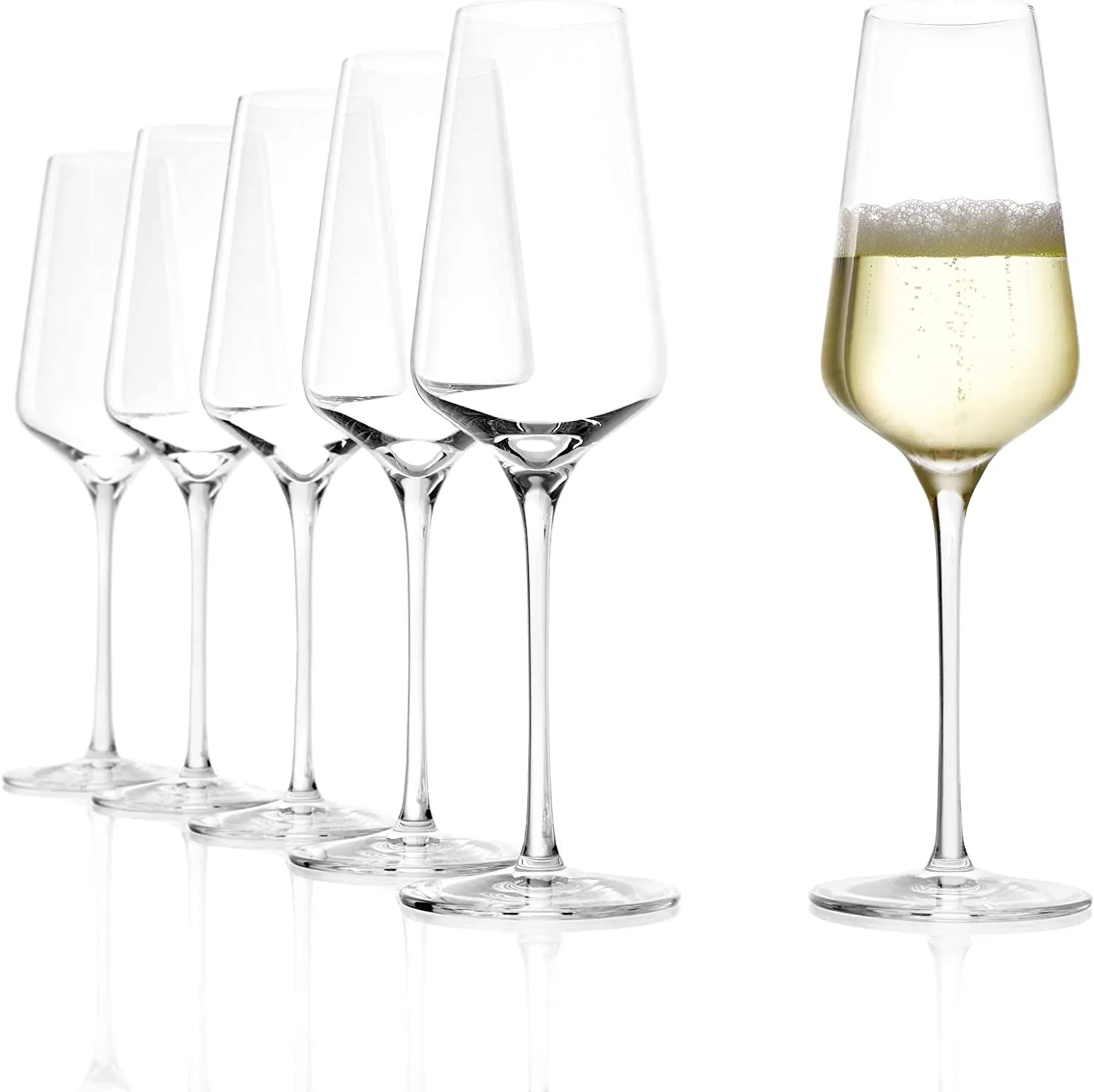 Stölzle Sektglas Stölzle Lausitz Fino Champagnerkelch 6er Set, Glas