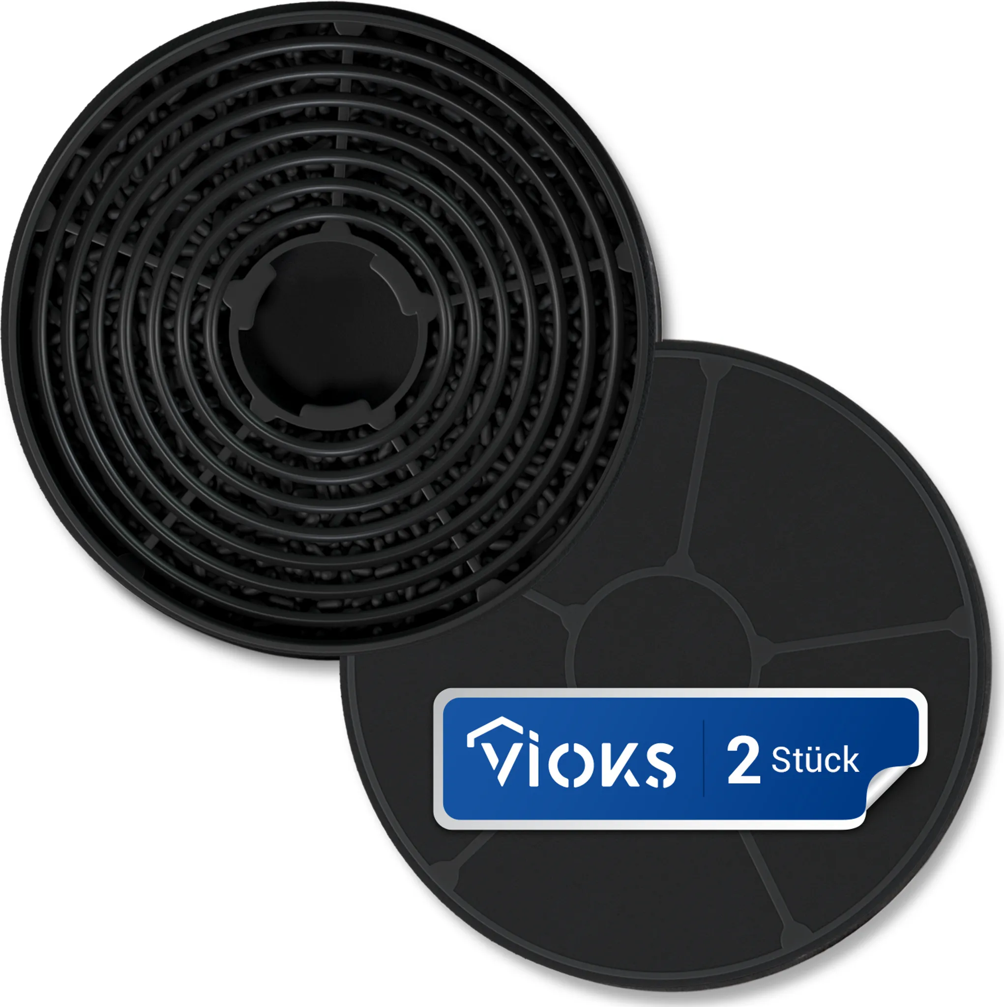 2 Stück Aktivkohlefilter Für Dunstabzugshaube – Passend Für Respekta CH 22035 IX & CH 22098 IX, Rund, Durchmesser Ca. 17,7 Cm, Mit Bajonettverschluss