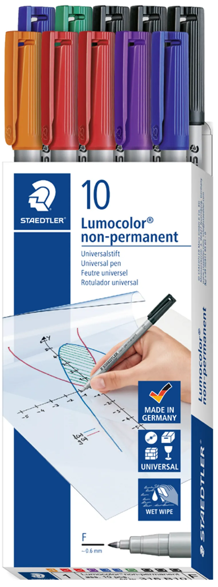 Staedtler Feinschreiber Universalstift Lumocolor Permanent- Pack 4