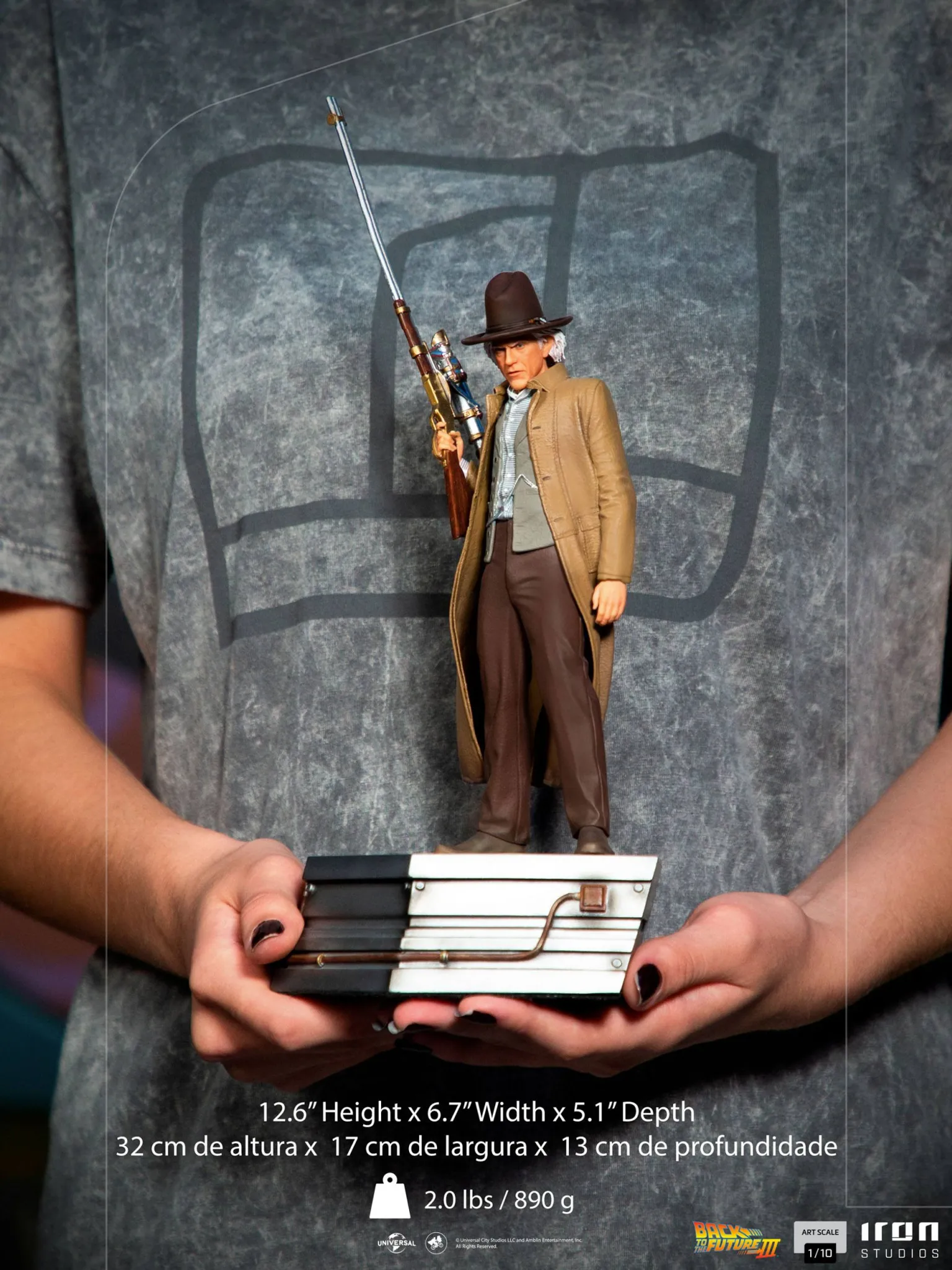 Umělecká soška v měřítku 32 cm z filmu Návrat do budoucnosti III, Doc Brown
