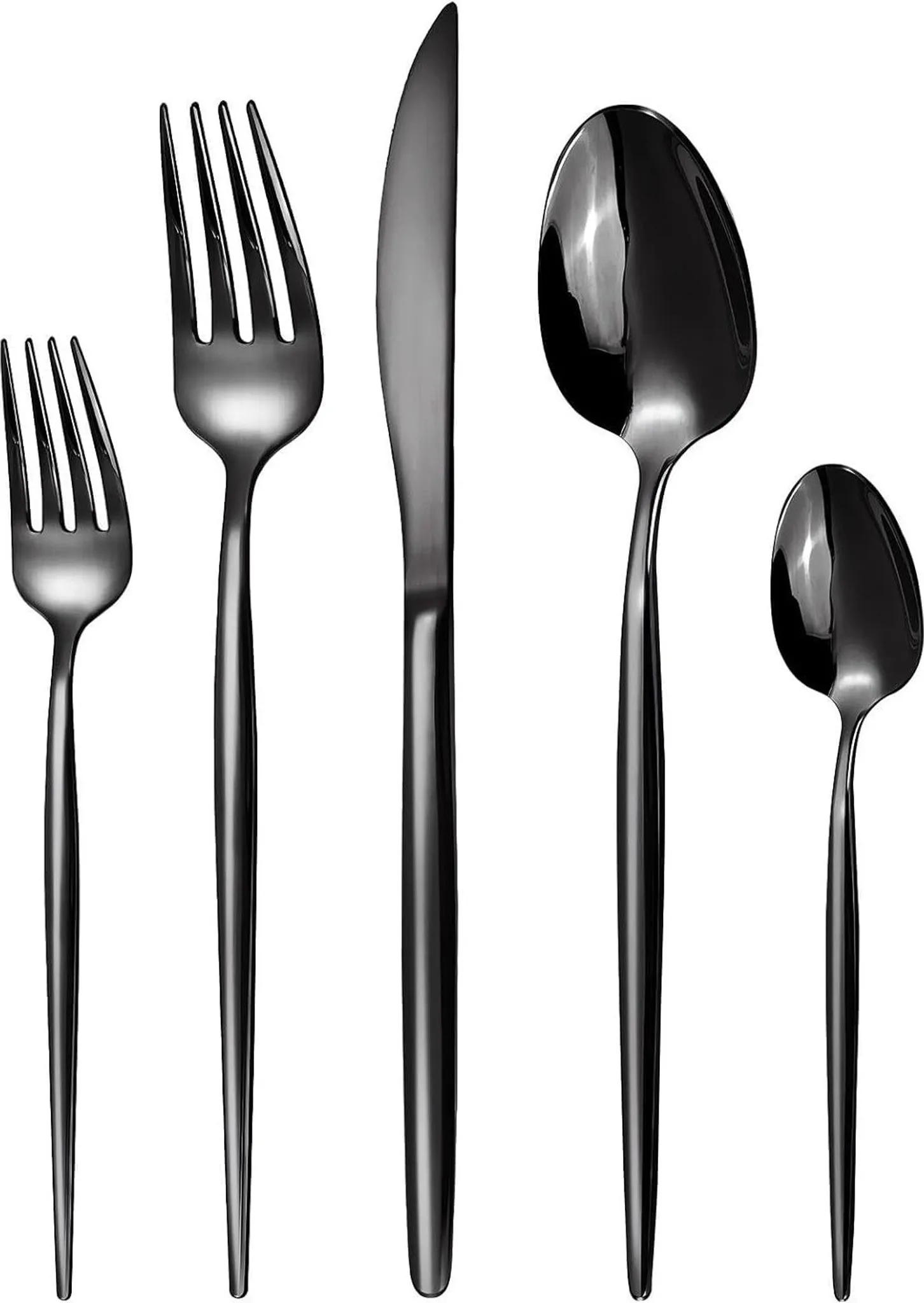 GRÄWE Lissabon Besteck-Set Für 2 Personen - 10-teilig In Elegantem Schwarz, Titanbeschichtung