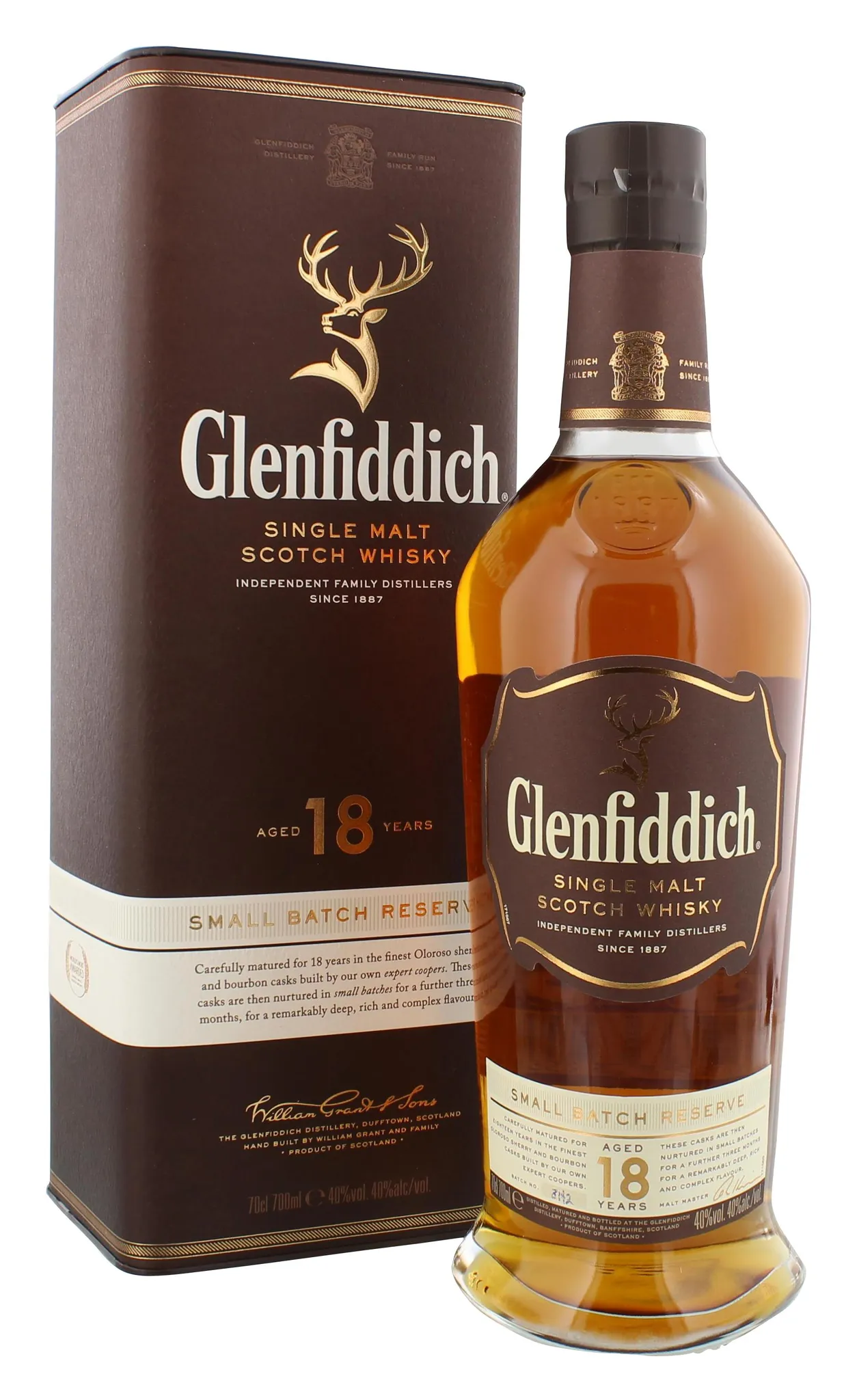 Glenfiddich 18 Jahre Single Malt Scotch Whisky | 40 % vol | 0,7 l