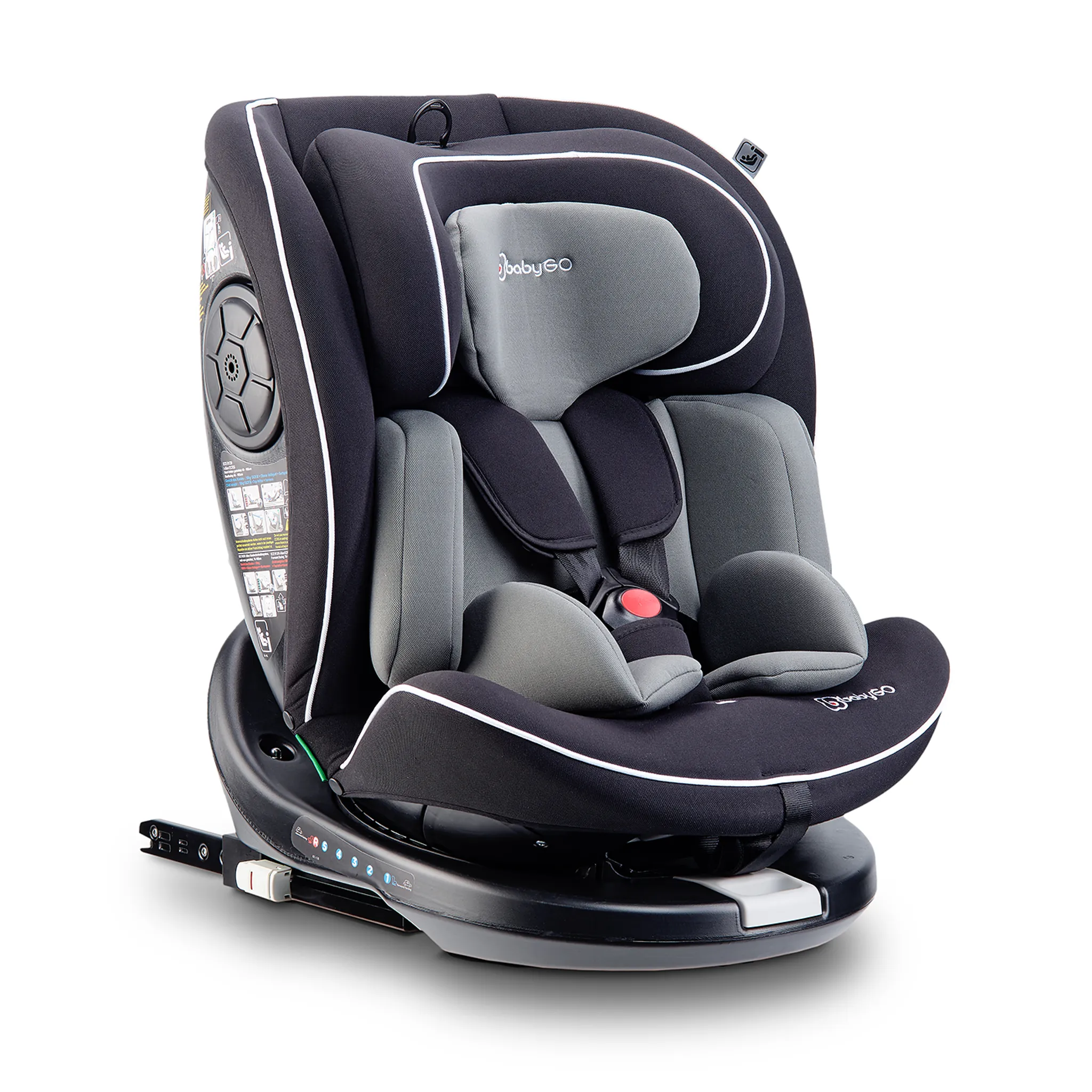 BabyGo Freemove Autositz Kindersitz 9-36 kg grey