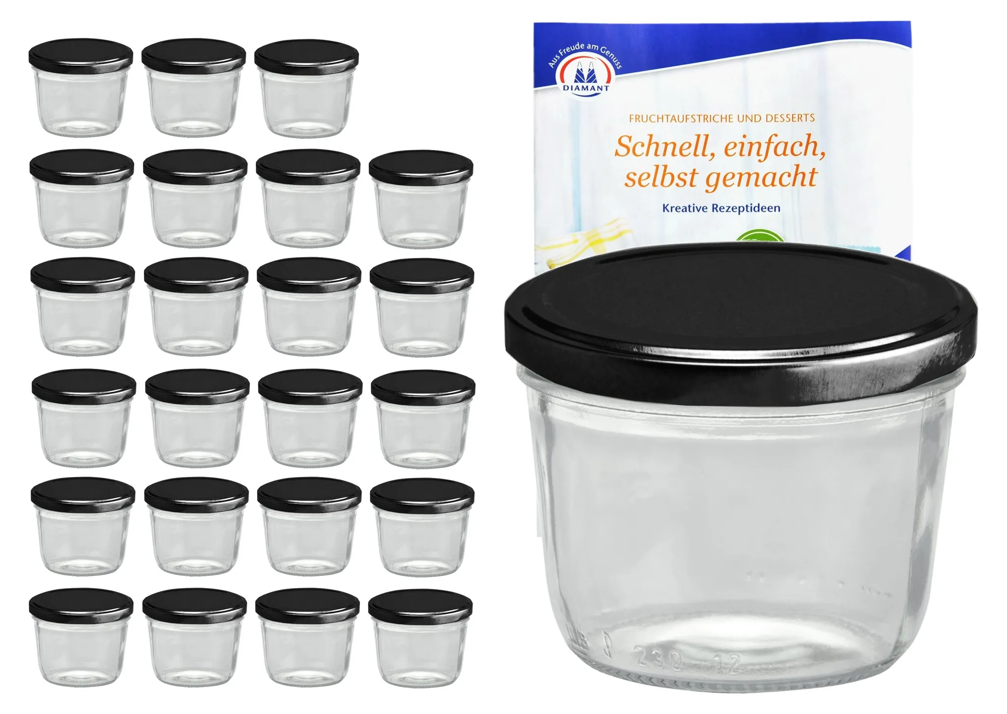 Set Coperchi Quadretti Bianchi E Rossi Per Bocca Ø 77,4 Mm | Per Bicchieri 230/350/435 Ml Con Zucchero Diamante E Ricettario