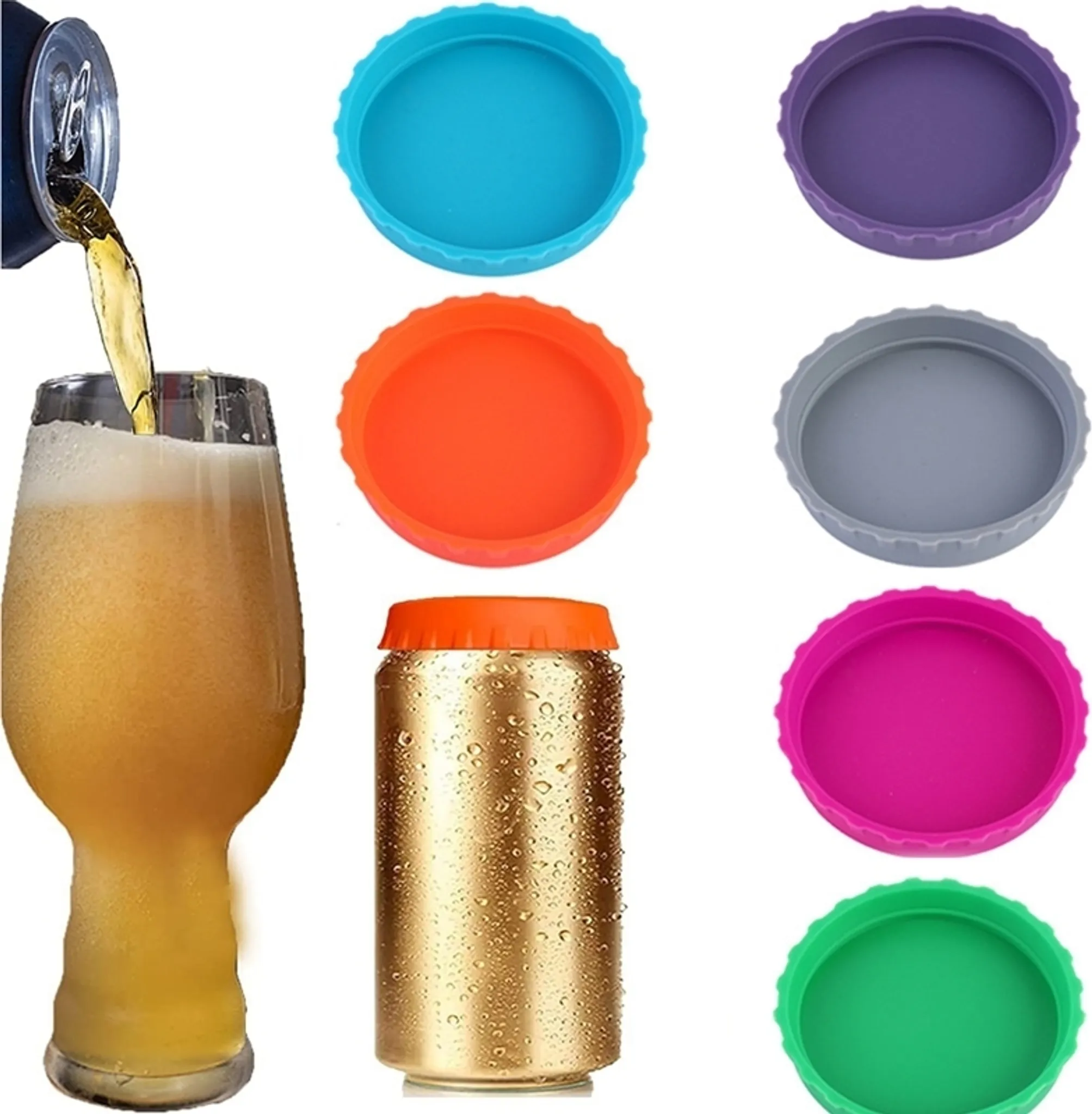 4er-Set Silikon-Dosendeckel – Bunt, Auslaufsicher, Für Alle Getränkedosen, Ideal Für Picknick, Gartenparty & Reise