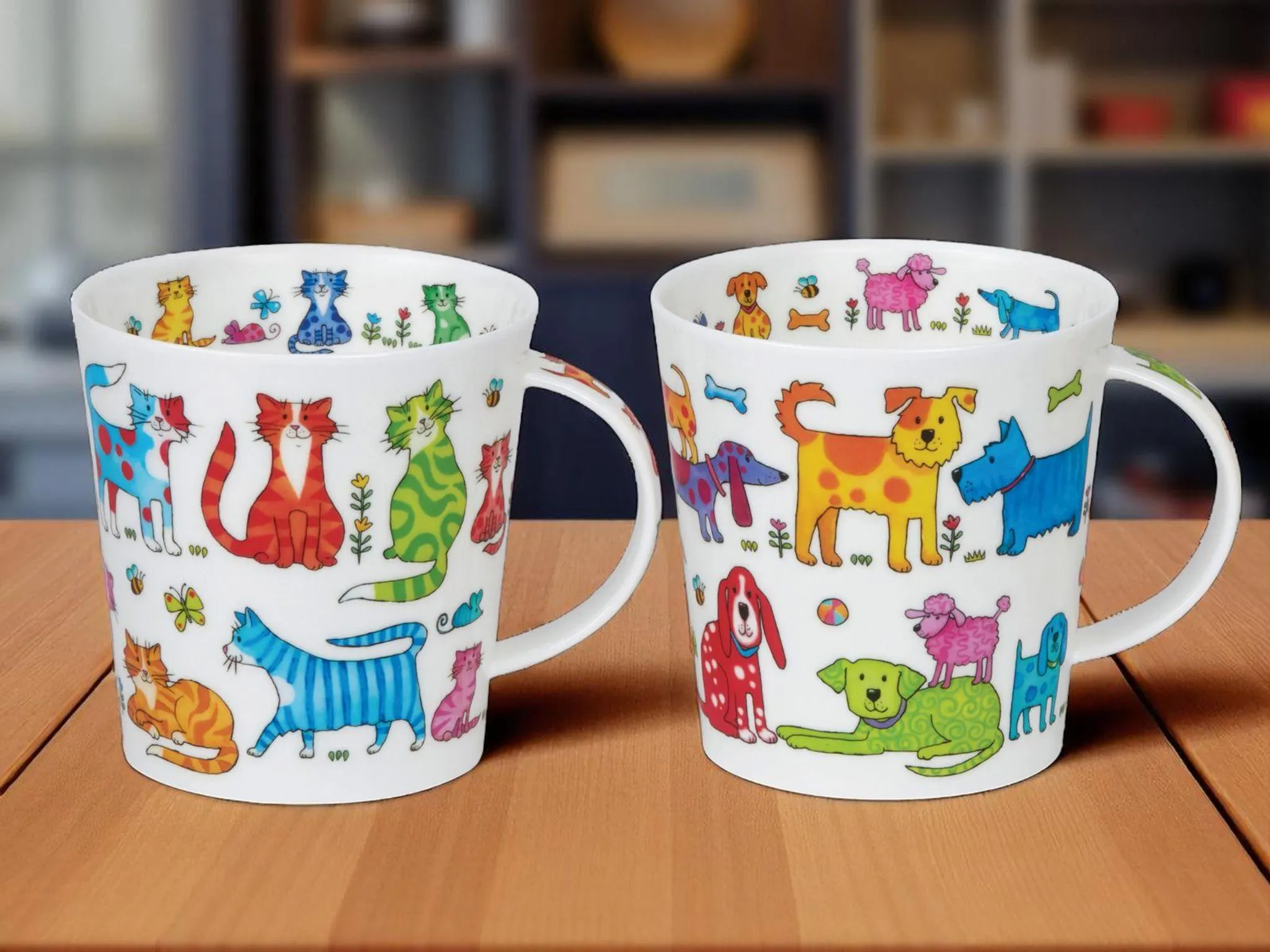 DUNOON 2er Set Becher Cairngorm Colourful Crew Katzen und