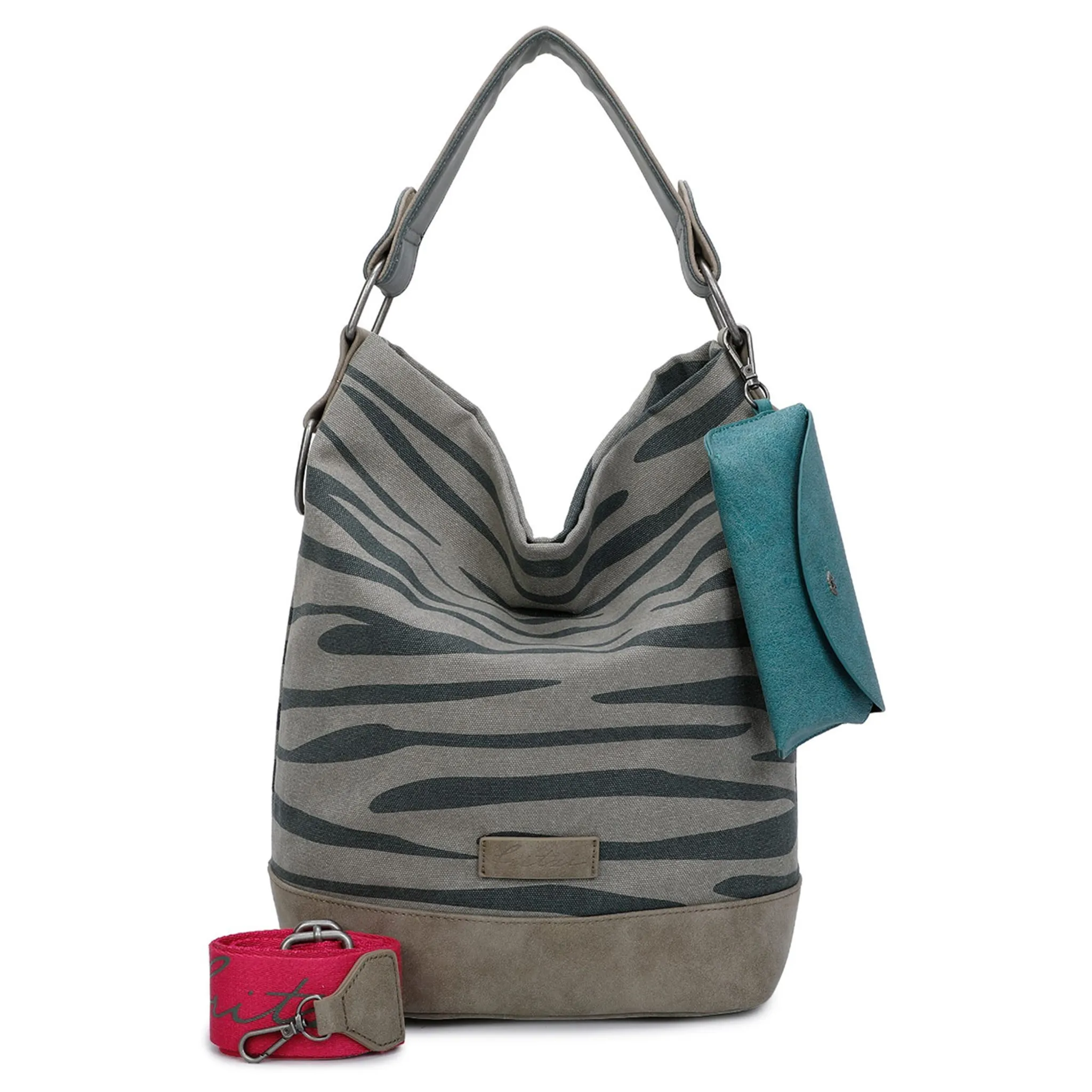 Fritzi aus Preußen IZZY - Across body bag - zebra wild/light green