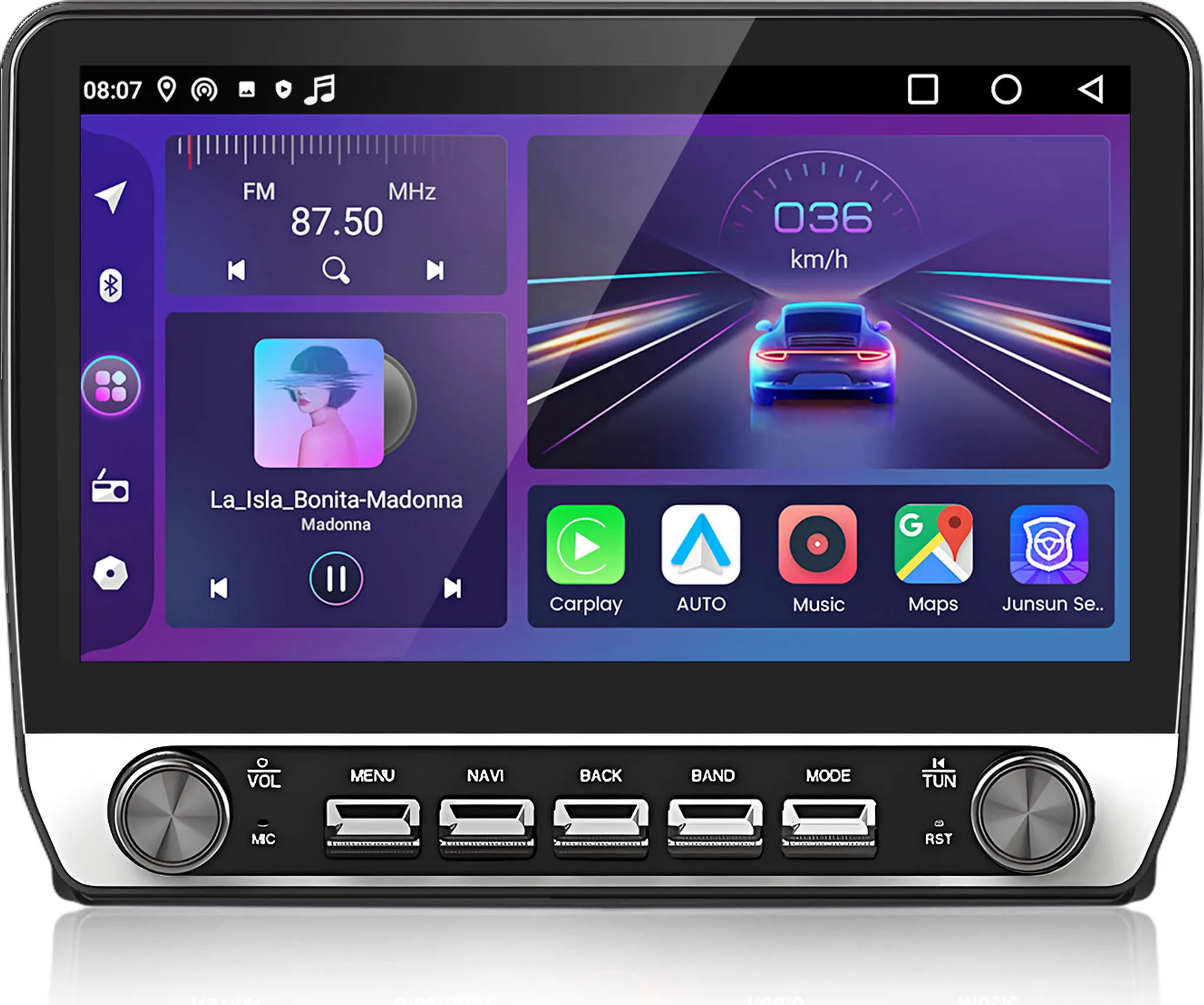 Autoradio Android 10.1 Pouces Pour Peugeot 208/2008 2012-2018 – Carplay Sans Fil, Android Auto, GPS, Caméra De Recul