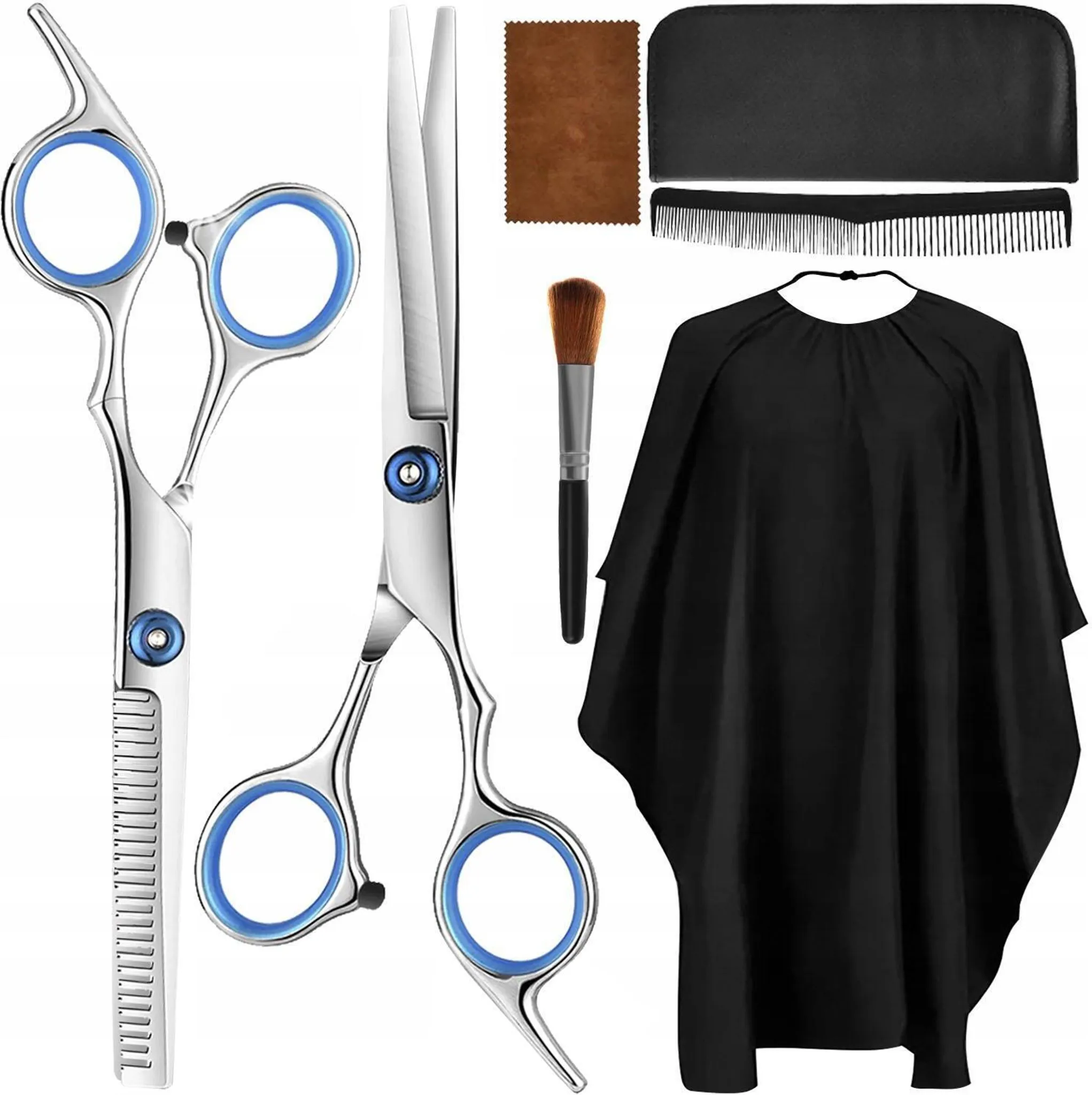 Barber Friseurschere – Scharfe Edelstahl-Klinge, Verstellbar, Mit Schutzhülle, Für Profis & Heimgebrauch