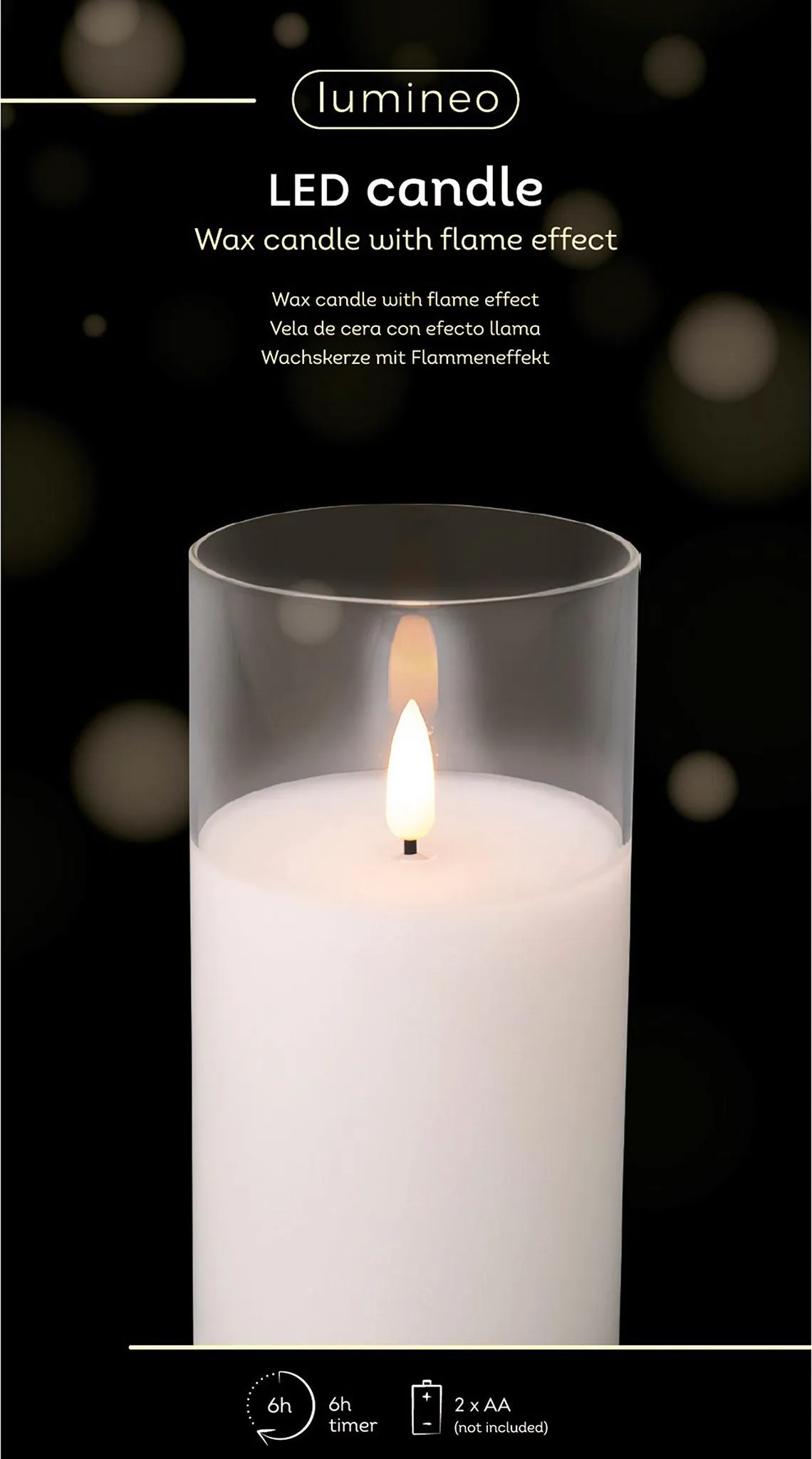 Set di 2 portacandele in cristallo trasparente per lumini conici, centrotavola per matrimoni, decorazioni per la cena di Natale | Leroy Merlin