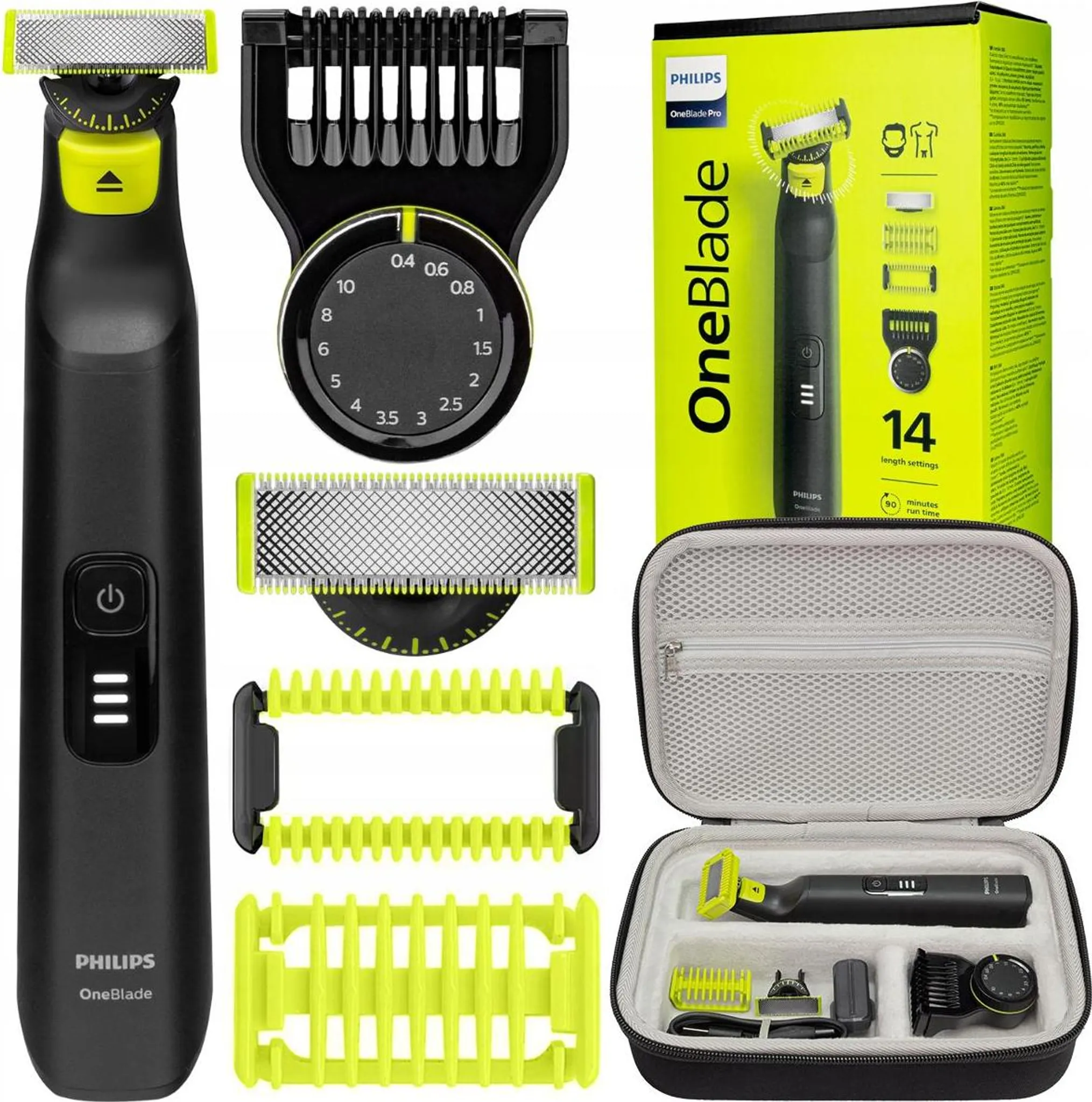 Pack De 4 Lames De Rechange ORIGINALES Philips OneBlade 360 - Pour Rasoir Rechargeable - Neuf