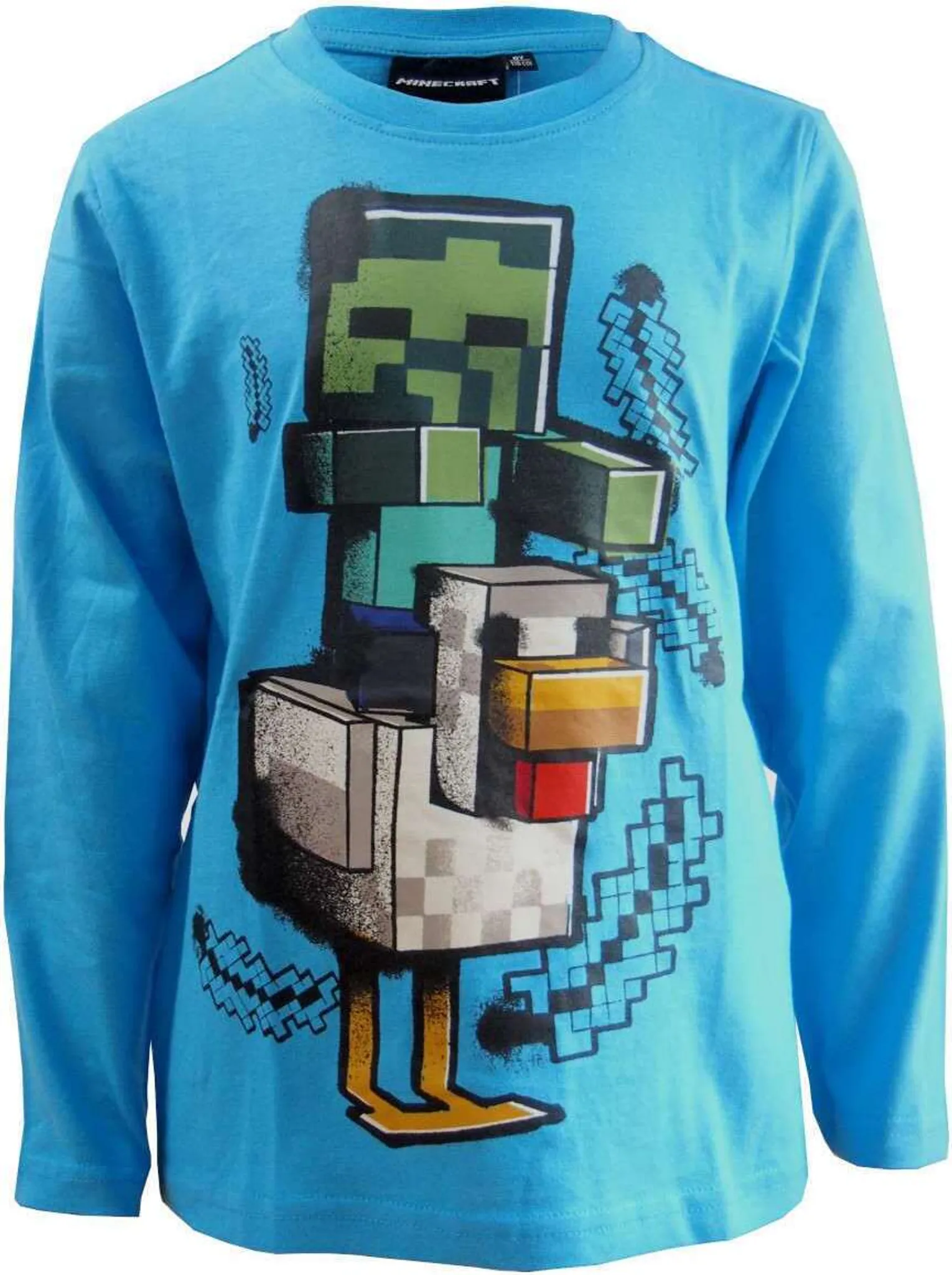 【milkkun】 Moda UK Langarmshirt Zombie Huhn (128)