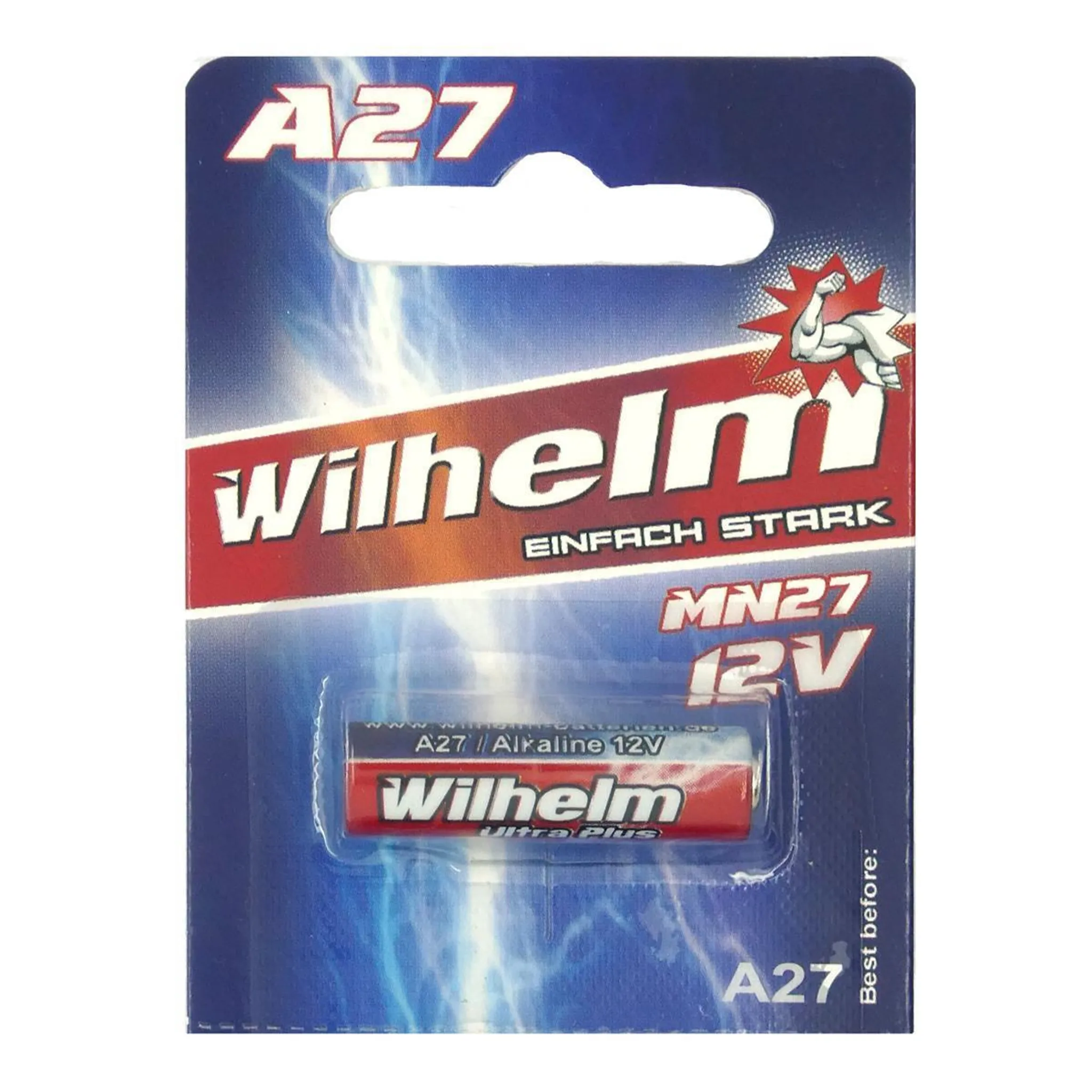 1 x Wilhelm A27 Blister 12V Wilhelm Alkaline