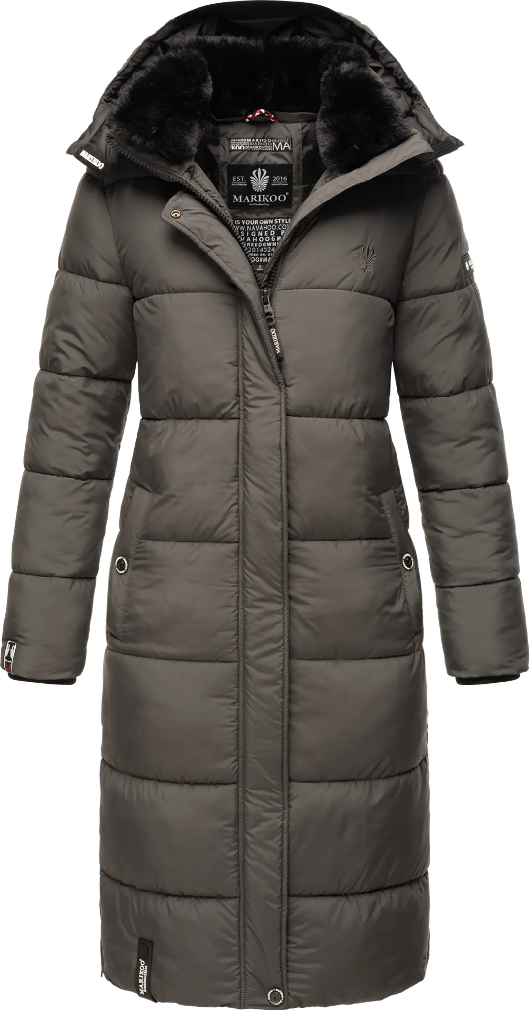 Allsaints Long Puffer Lucie Ramskull Puffer Coat Marikoo Laryaa