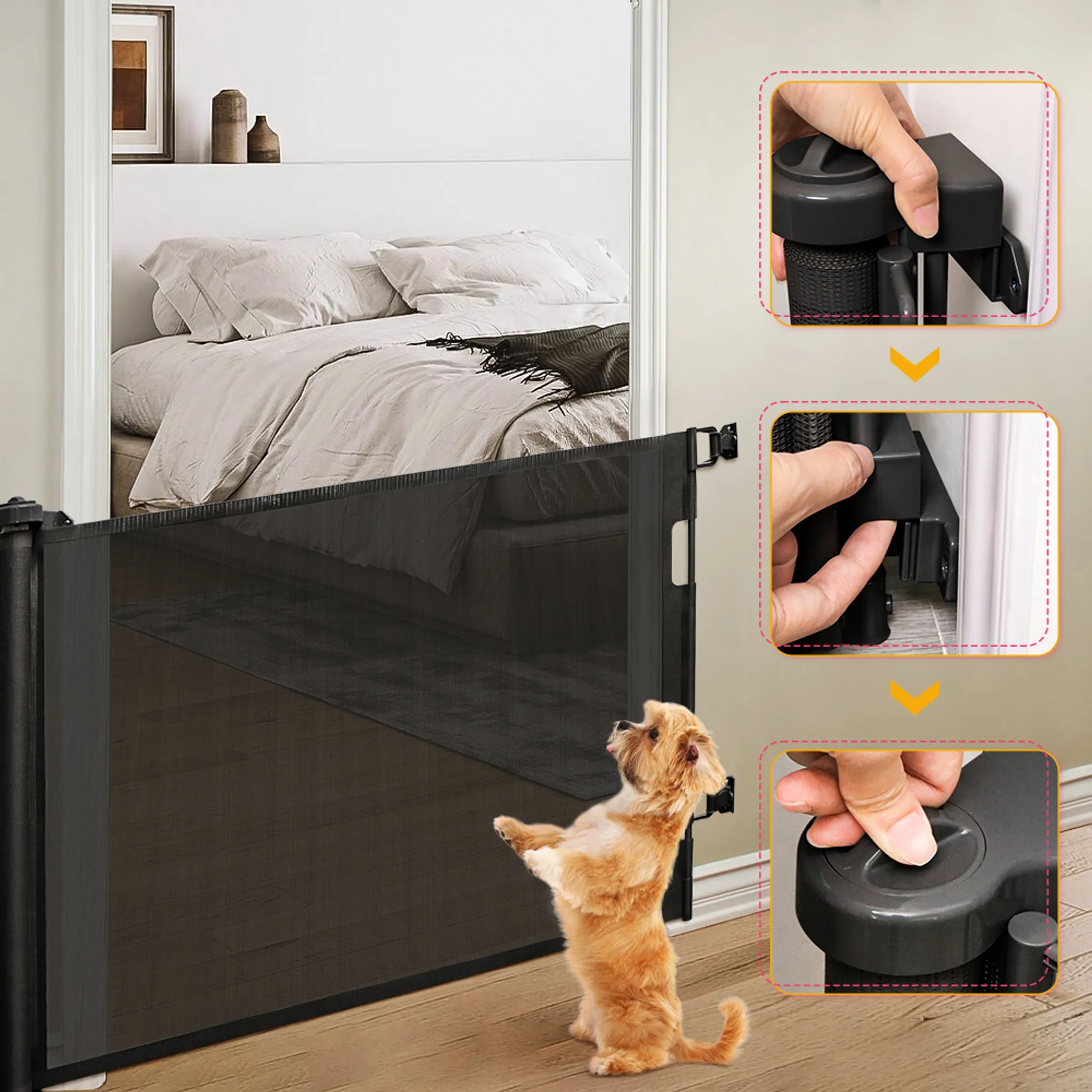 Baby Treppenschutzgitter Ausziehbar - Sicherheitsgitter Für Treppen Ohne Bohren