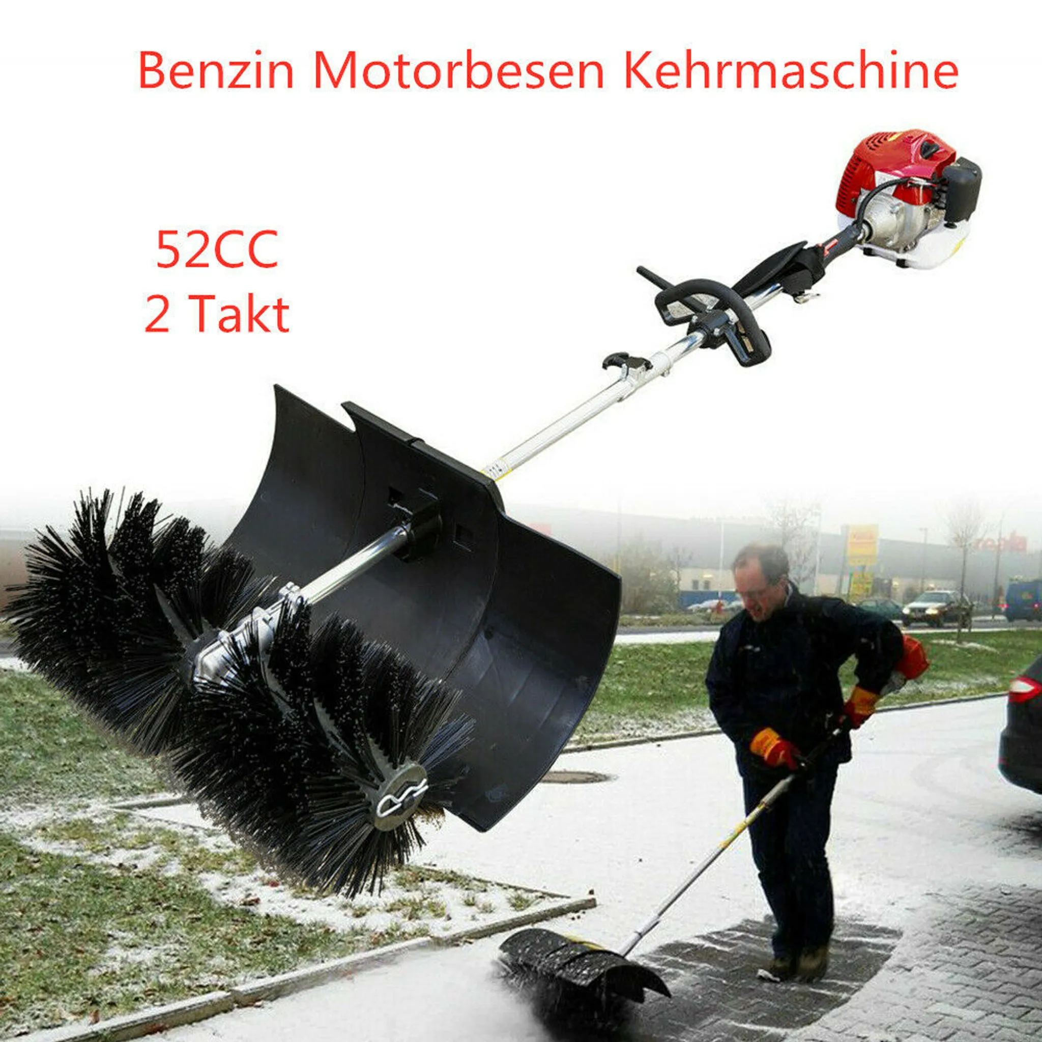 Garten & Heimwerken Baumarkt Reinigungsmaschinen Kehrmaschinen Kehrmaschine 2,3 PS 52cc Benzin Motor 