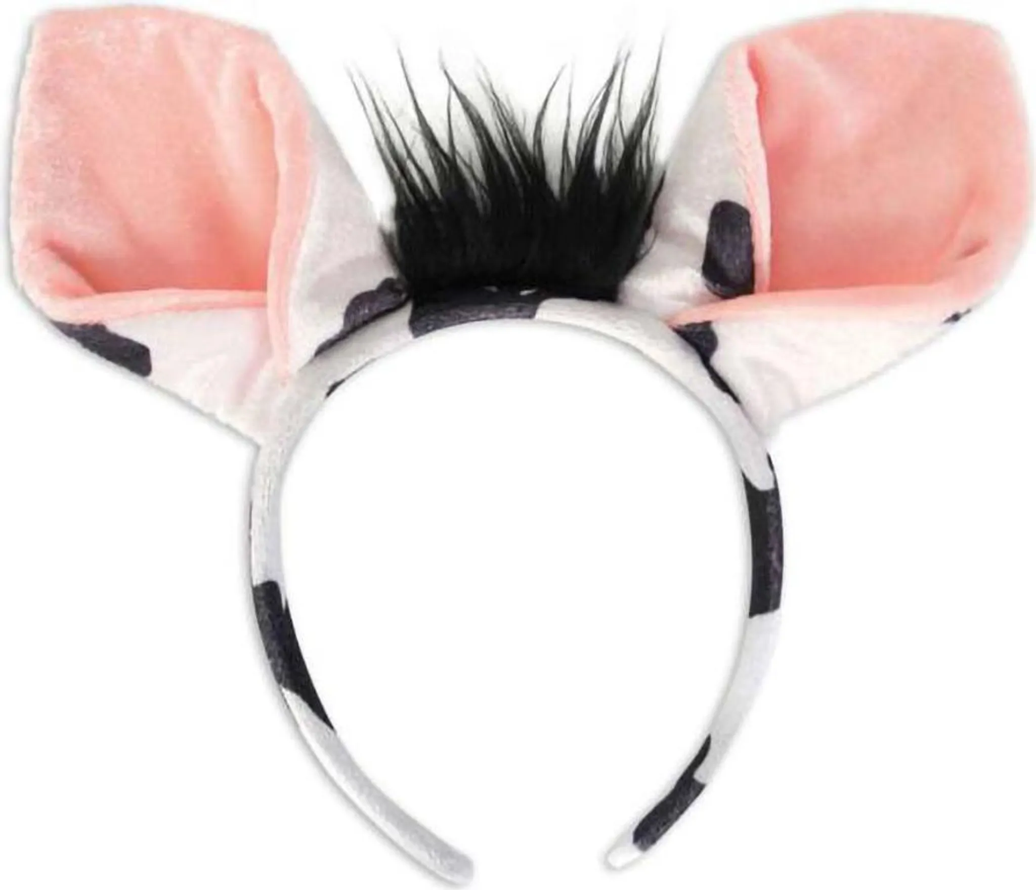 Plüsch Tier-Ohren & Hörner Stirnband – Schweinchen-Kostüm Für Halloween, Karneval, Mottoparty, Aus Weichem Flanell