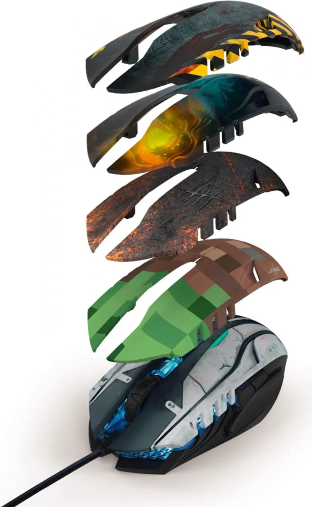 Mysz do gier Morph z wymiennymi osłonami Myszki komputerowe