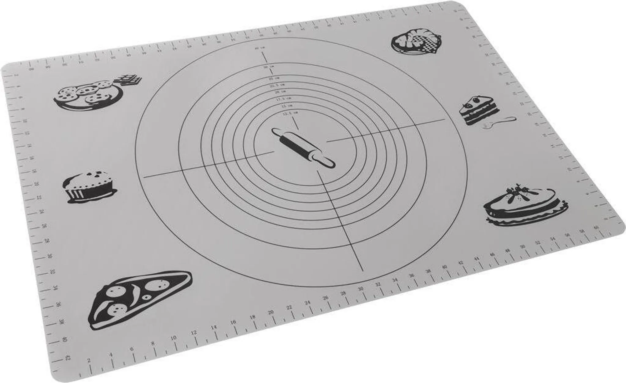 Grande Tappetino da Forno in Silicone - Rivestimento Antiaderente per Pasta di Zucchero, Pizza, Tappetino Protettivo Per Fornello (50x40cm