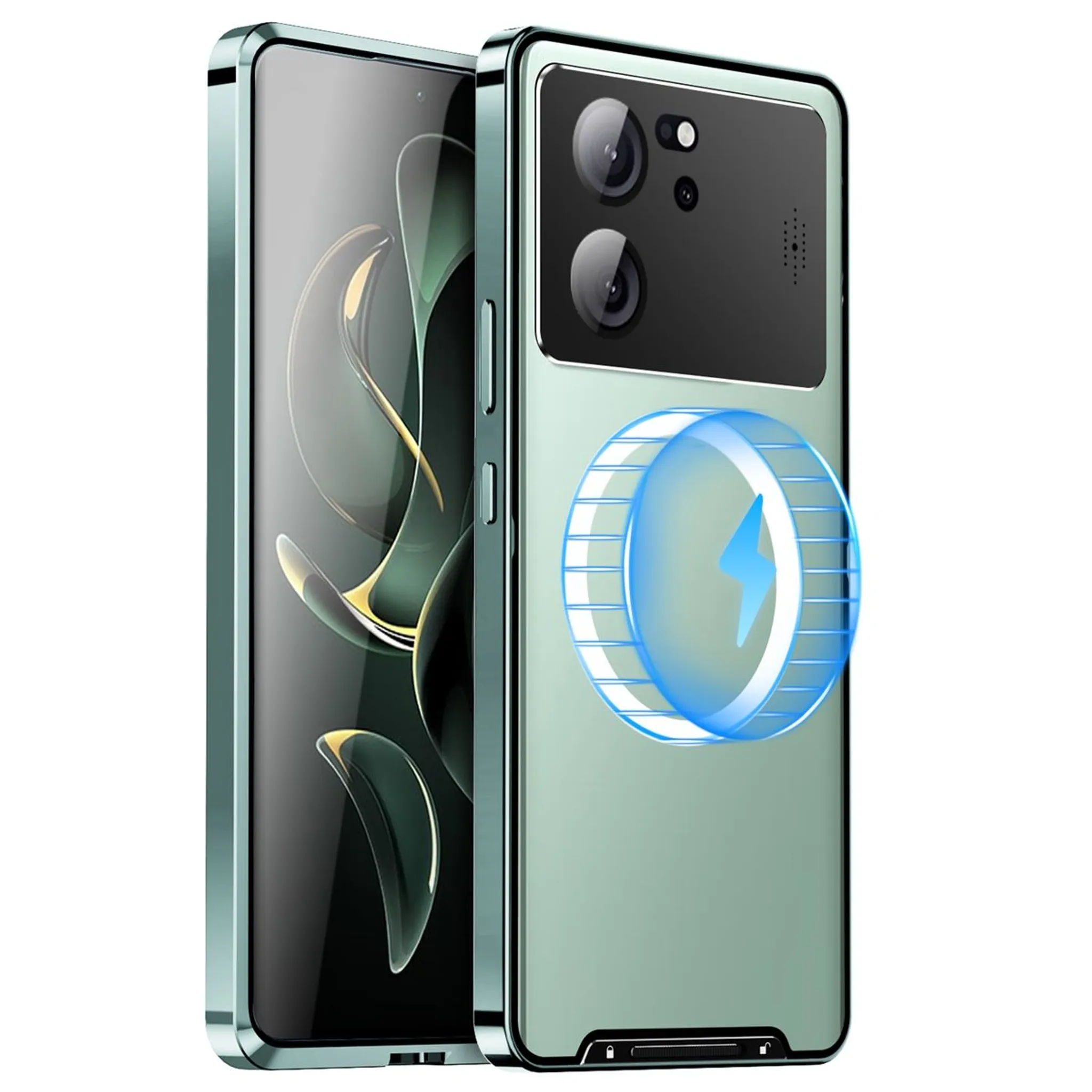 Für Samsung Galaxy S23 5G MagSafe Magnetic Silikoncase TPU Schutz Schwarz  Handy Tasche Hülle Cover Etui Zubehör Neu