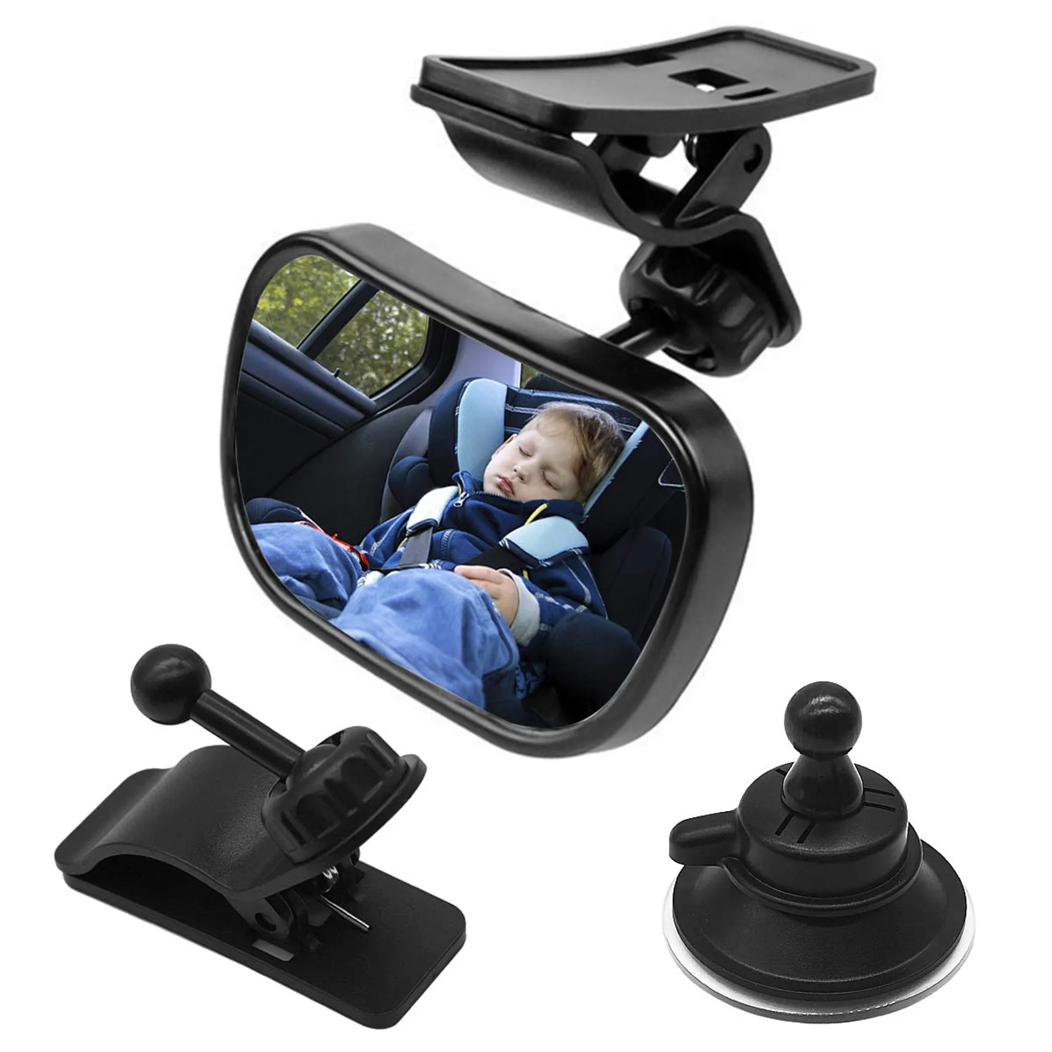 Rückspiegel Auto Baby Rücksitzspiegel 30 cm Länge Sicherheit doppel,  schwenkbar