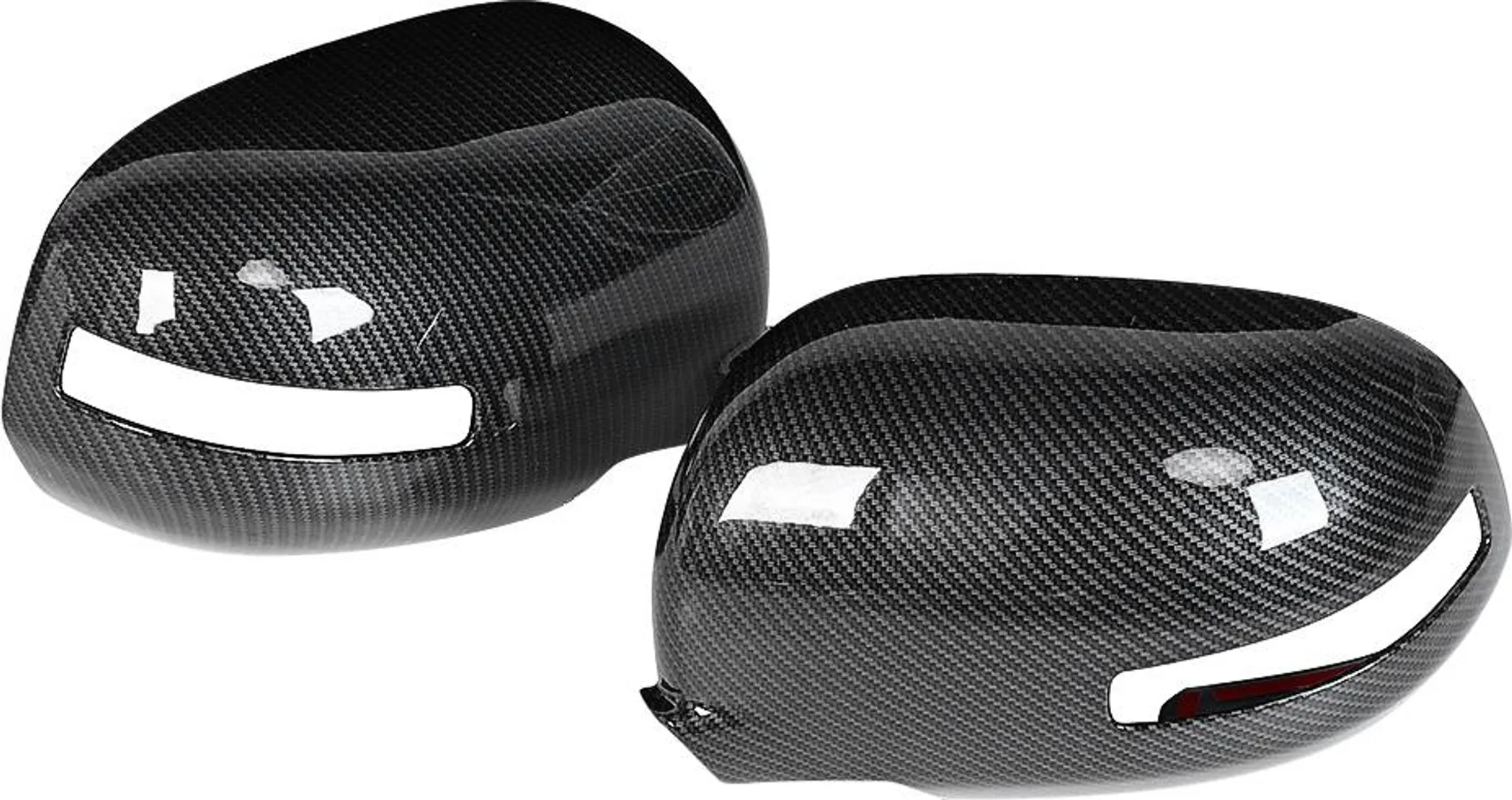 Coprispecchietto Sinistro Per Toyota Yaris 2012-2020 – Cover In ABS Nero Lucido, Protezione Anti Graffio (Bianco)