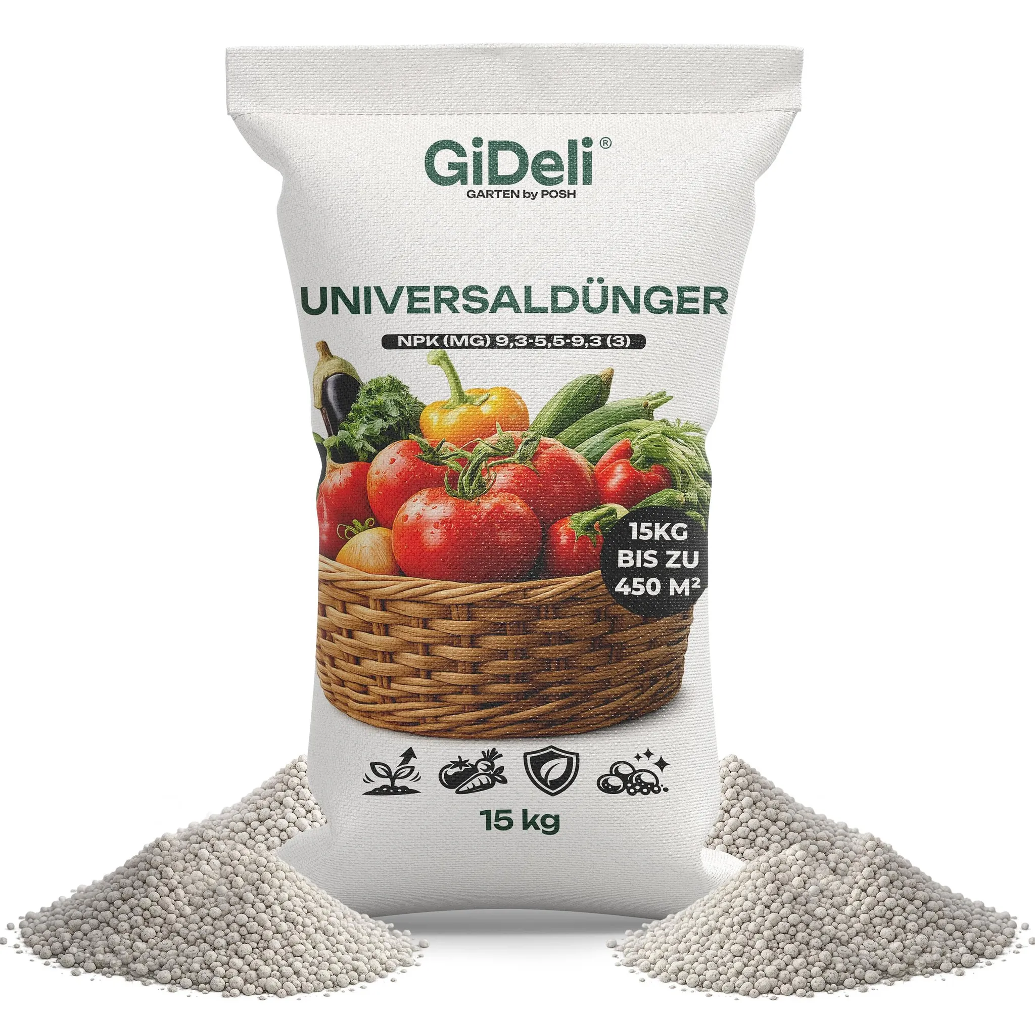 Kaliumnitrat-Dünger 1 Kg Eimer – Universeller Blatt- & Bodendünger, Chloridfrei, 100 % Wasserlöslich, Für Blumen, Obst, Gemüse & Rasen, Reicht Für 60 M²