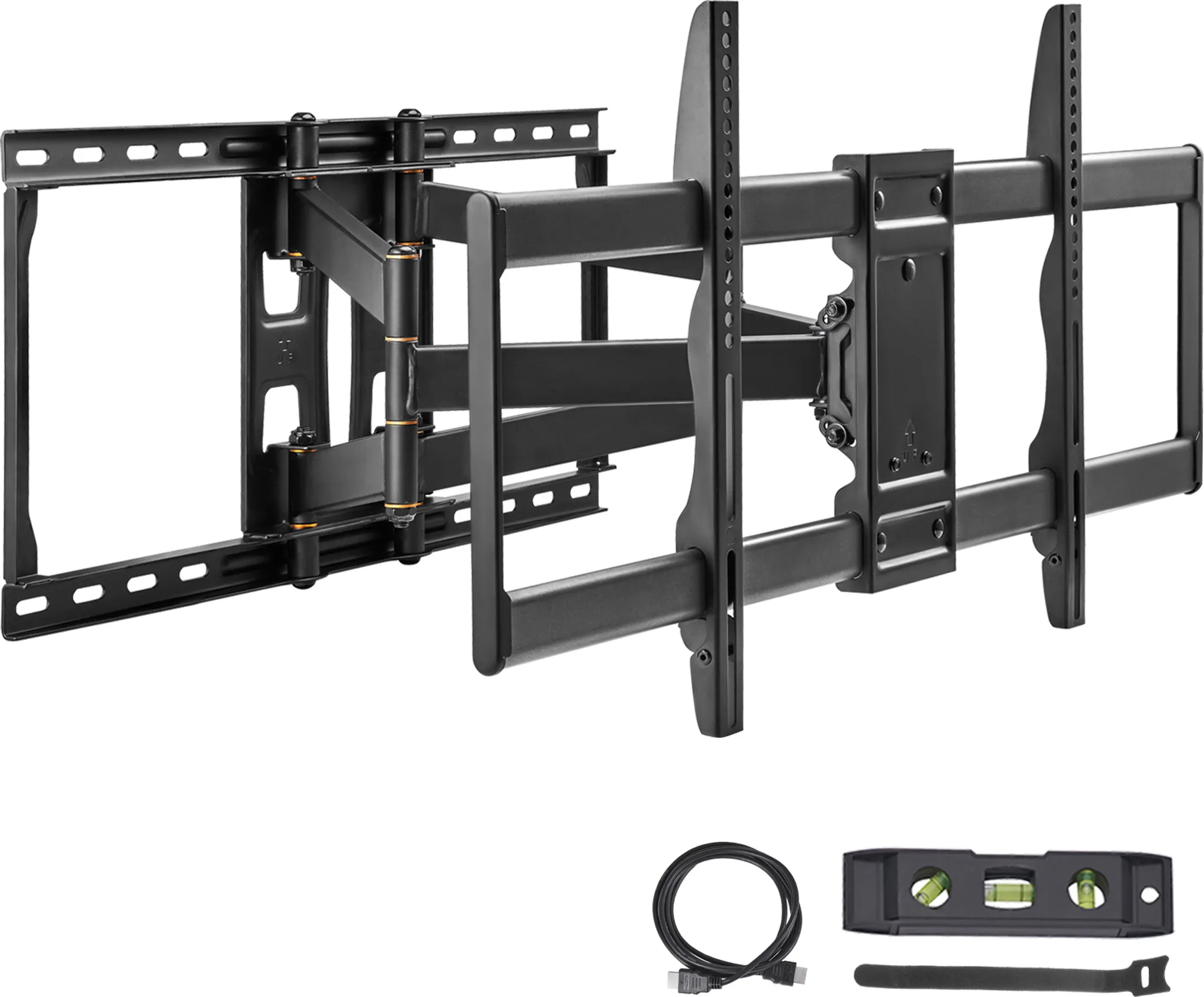 Supporto TV A Parete Braccio Lungo 650 Mm - Estensibile, Girevole ±90°, Inclinabile - Per TV 26-60", Fino A 35kg