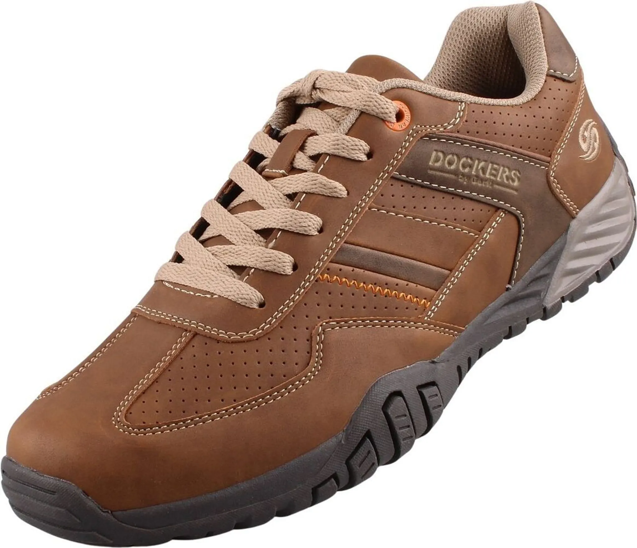 Dockers By Gerli Herren Sneaker In Braun – Mit Wechselfußbett & Rutschhemmender Sohle