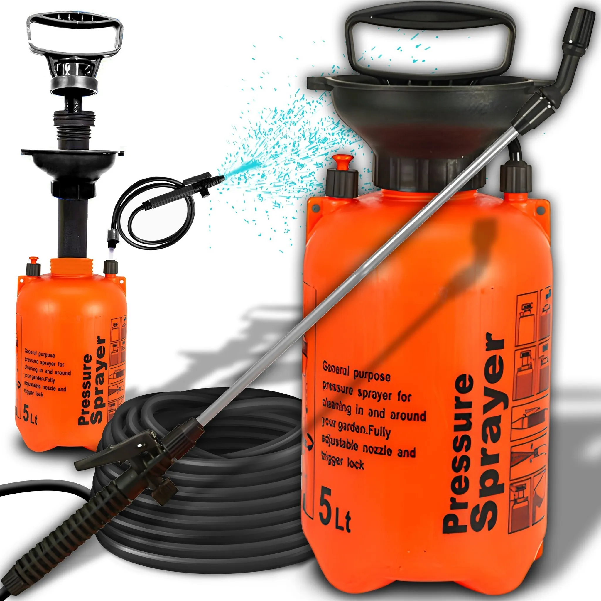 Sprühgerät 5L Unkrautspritze, Drucksprüher Pumpsprüher