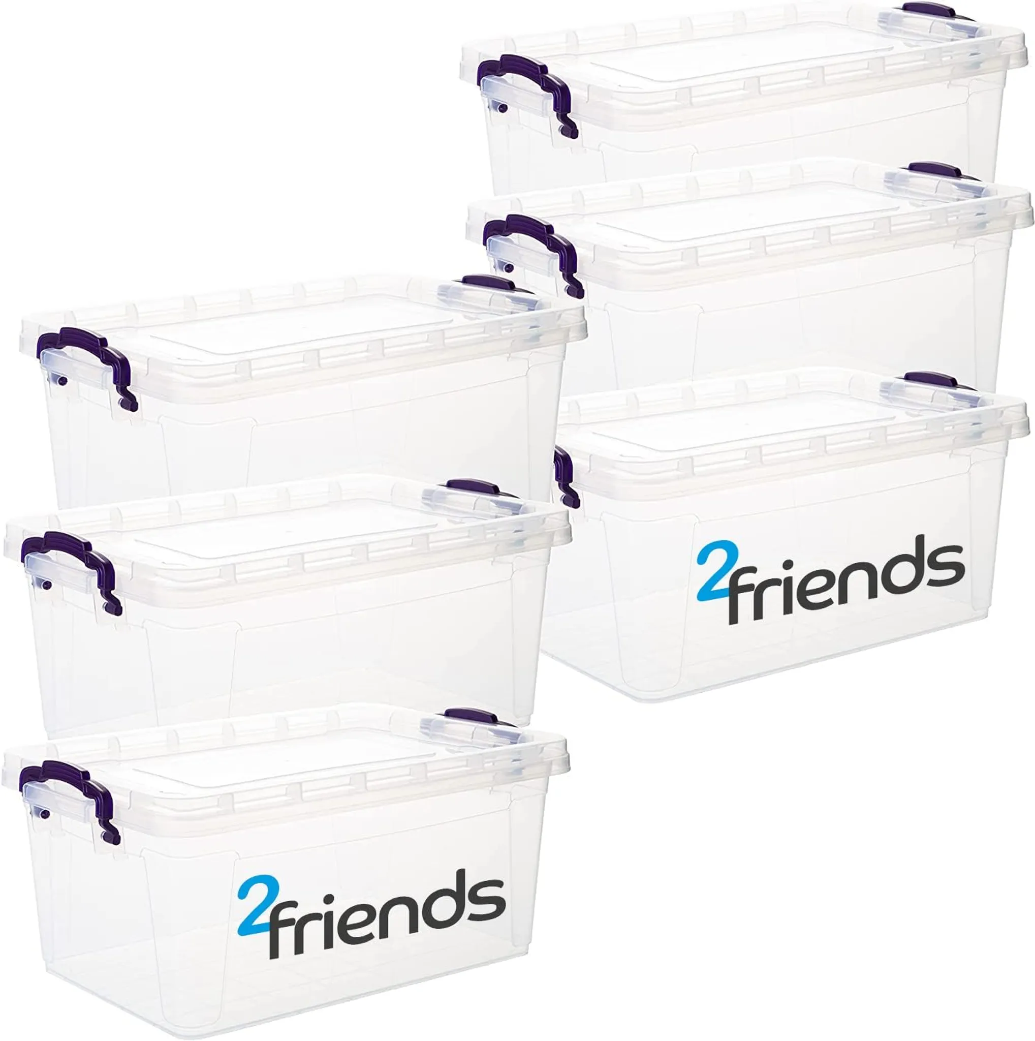 1 x Aufbewahrungsbox mit Deckel transparent 45 Liter stapelbar  lebensmittelecht Aufbewahrung Box Stapel Kiste Multifunktions Box Spielzeug  Kiste