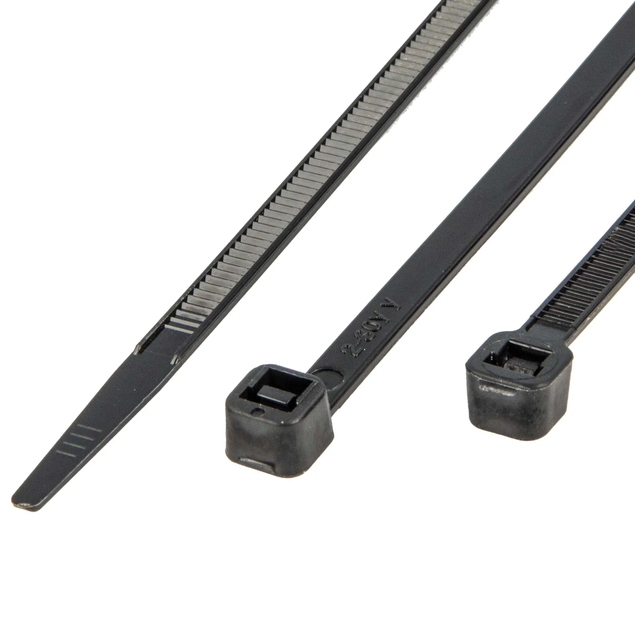 Kabelbinder schwarz wiederverwendbar 7,6 x 300 mm - Industrie PLA