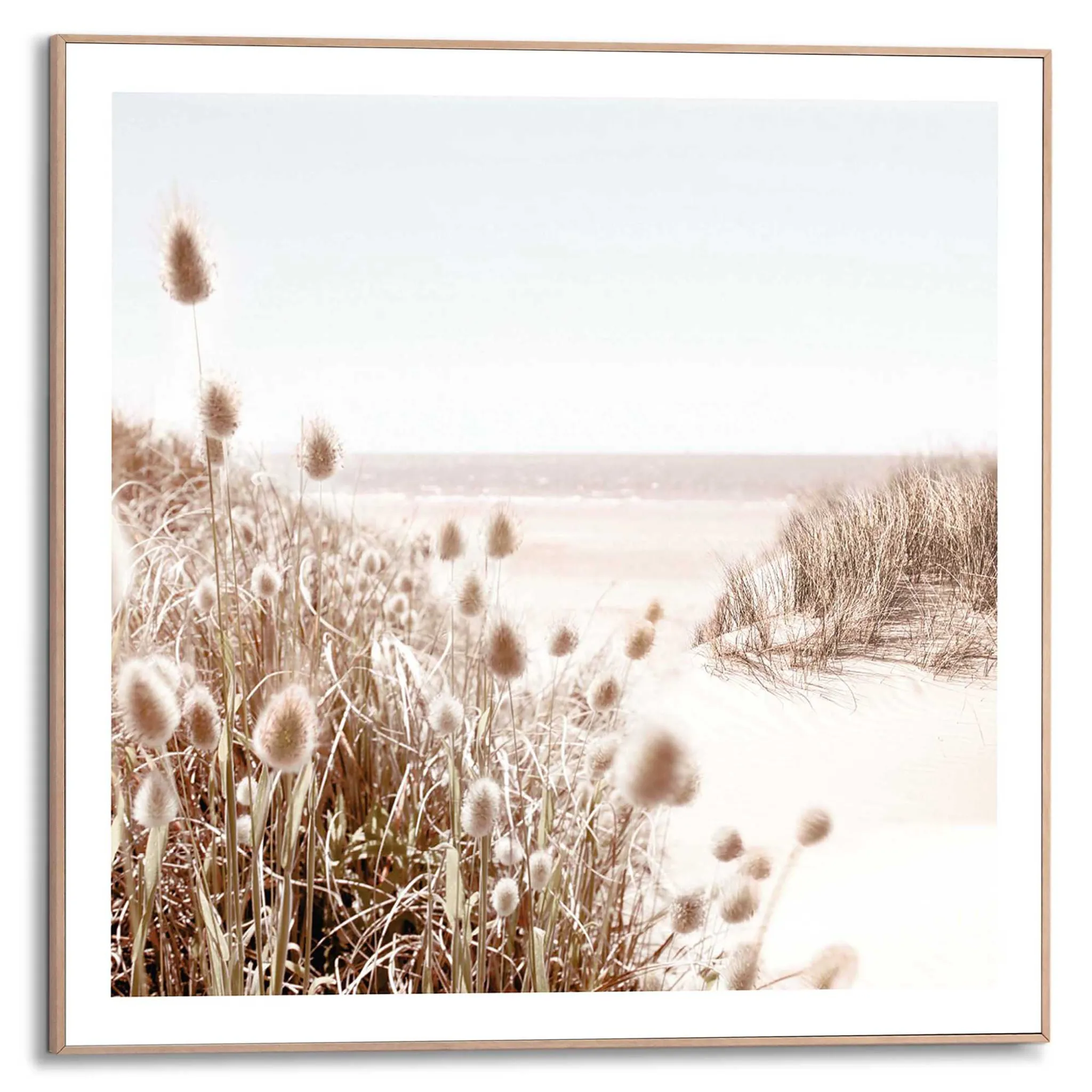 Gerahmtes Bild Slim Frame Strand Gras - Meer