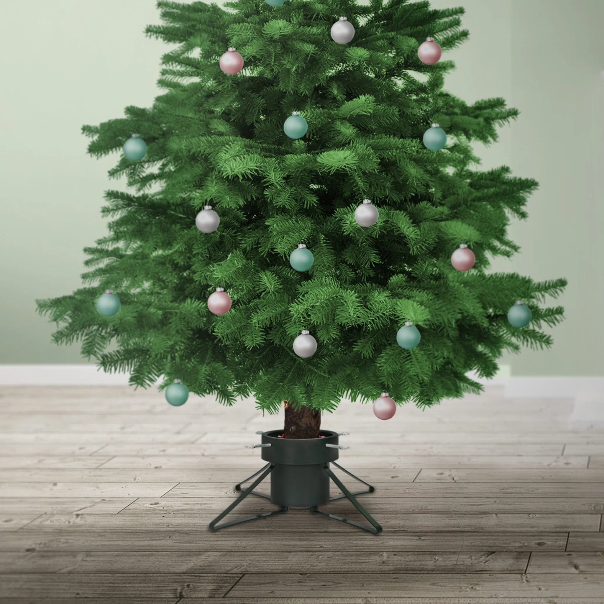 Weihnachtsbaumständer, grün, 19,5 x 19,5 x 19