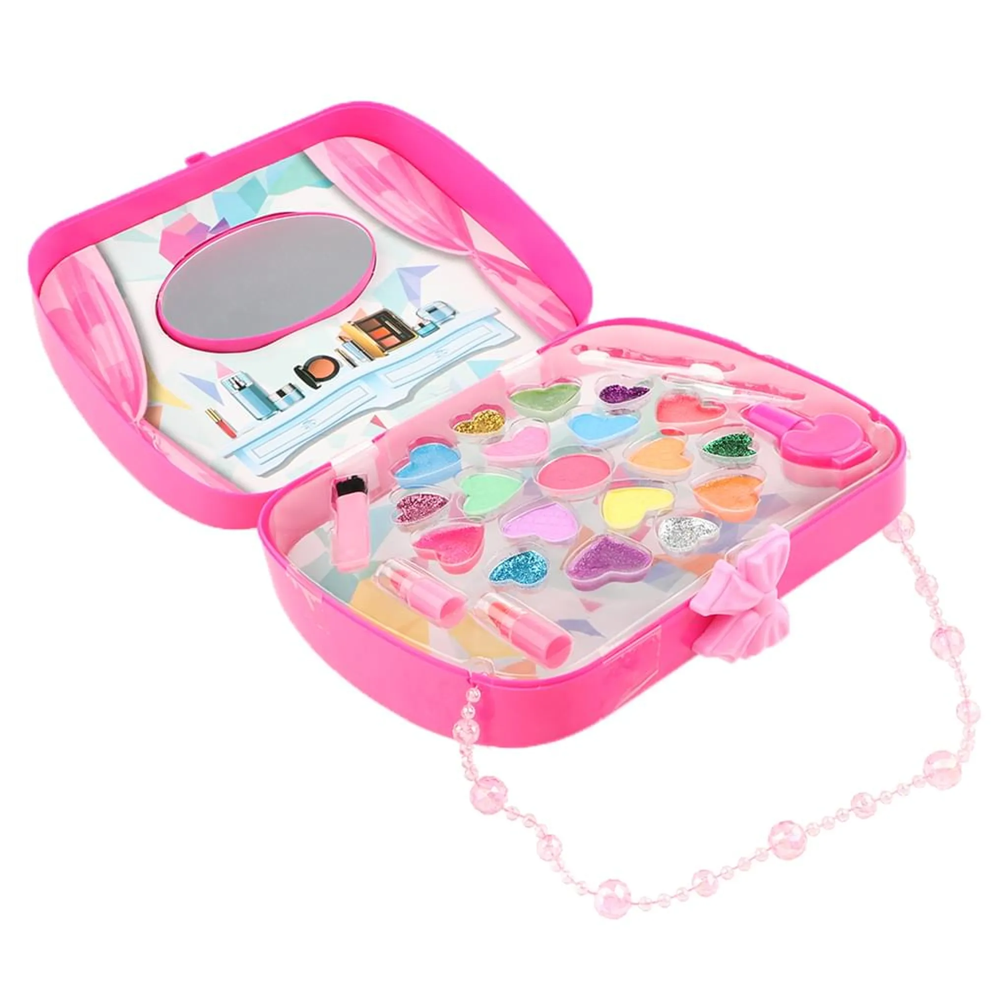 Kinderschminke Set Mädchen , Waschbar Make up Spielzeug für Mädchen Kinder,  Mädchen Schminke Makeup Set Rollenspiel Geschenk für Mädchen 4 5 6 7 8 9