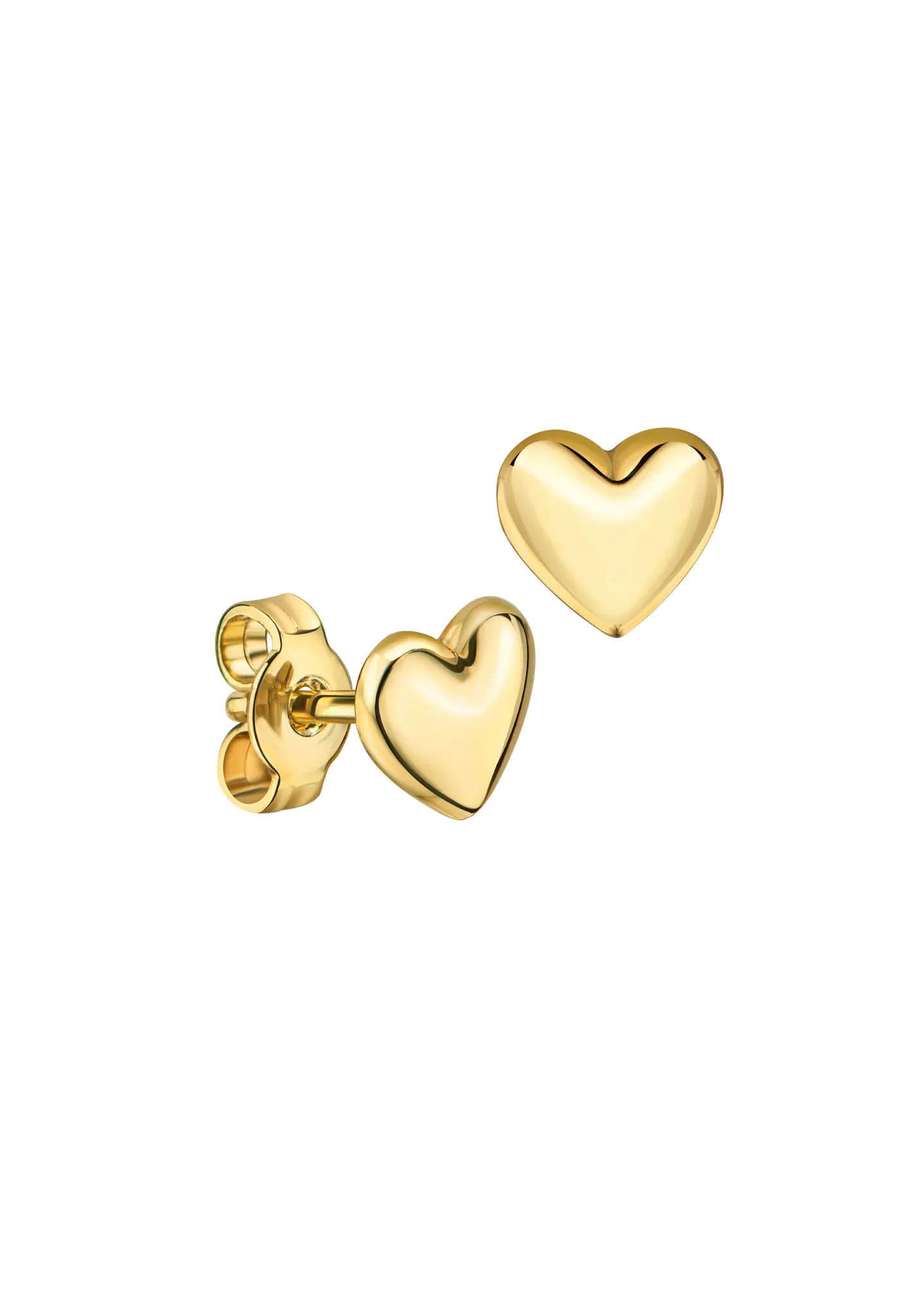 Ohrstecker mit Gold Herz 585 Gelbgold
